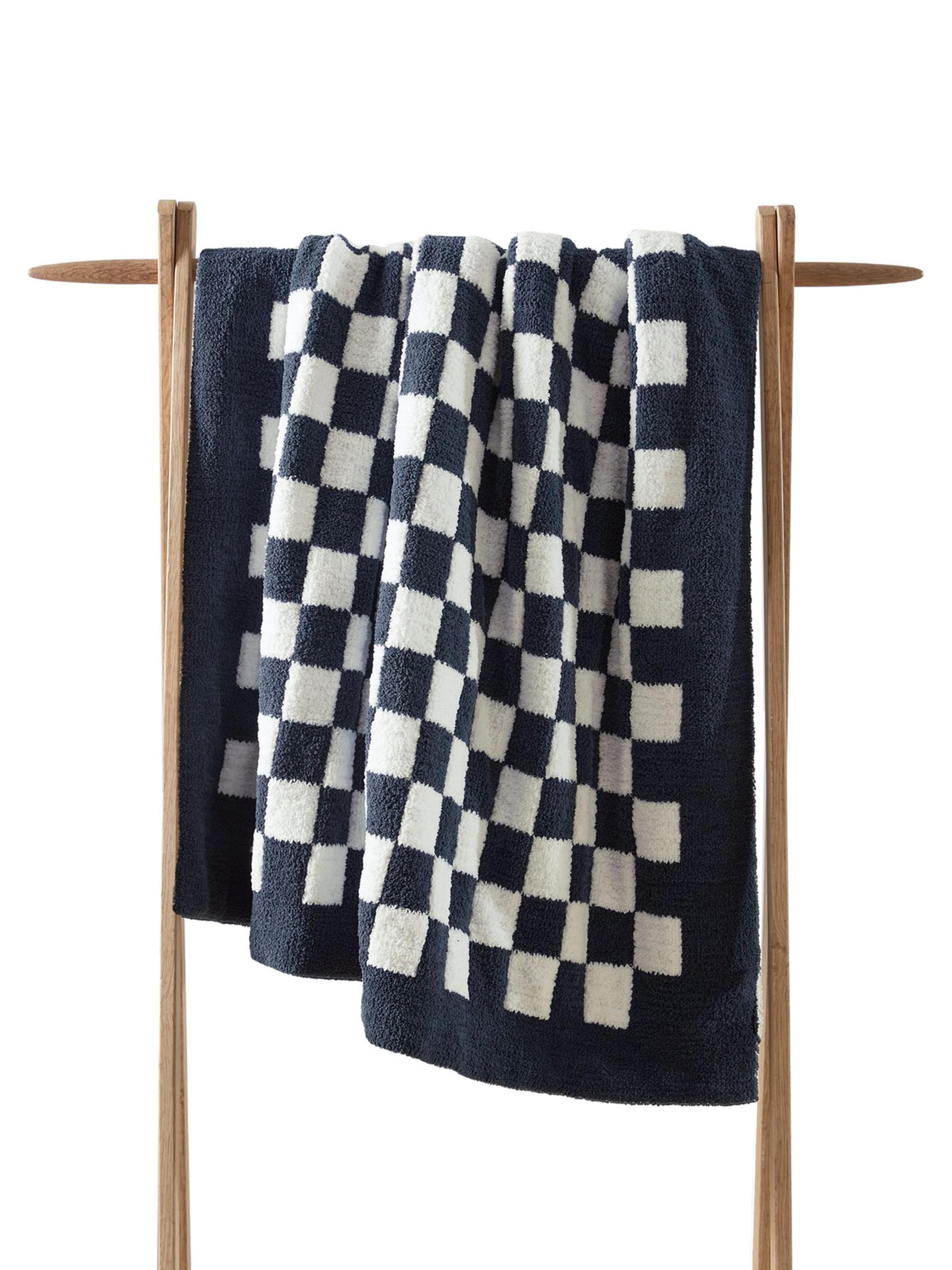 Sunday Citizen Checkerboard Throw - Mocha