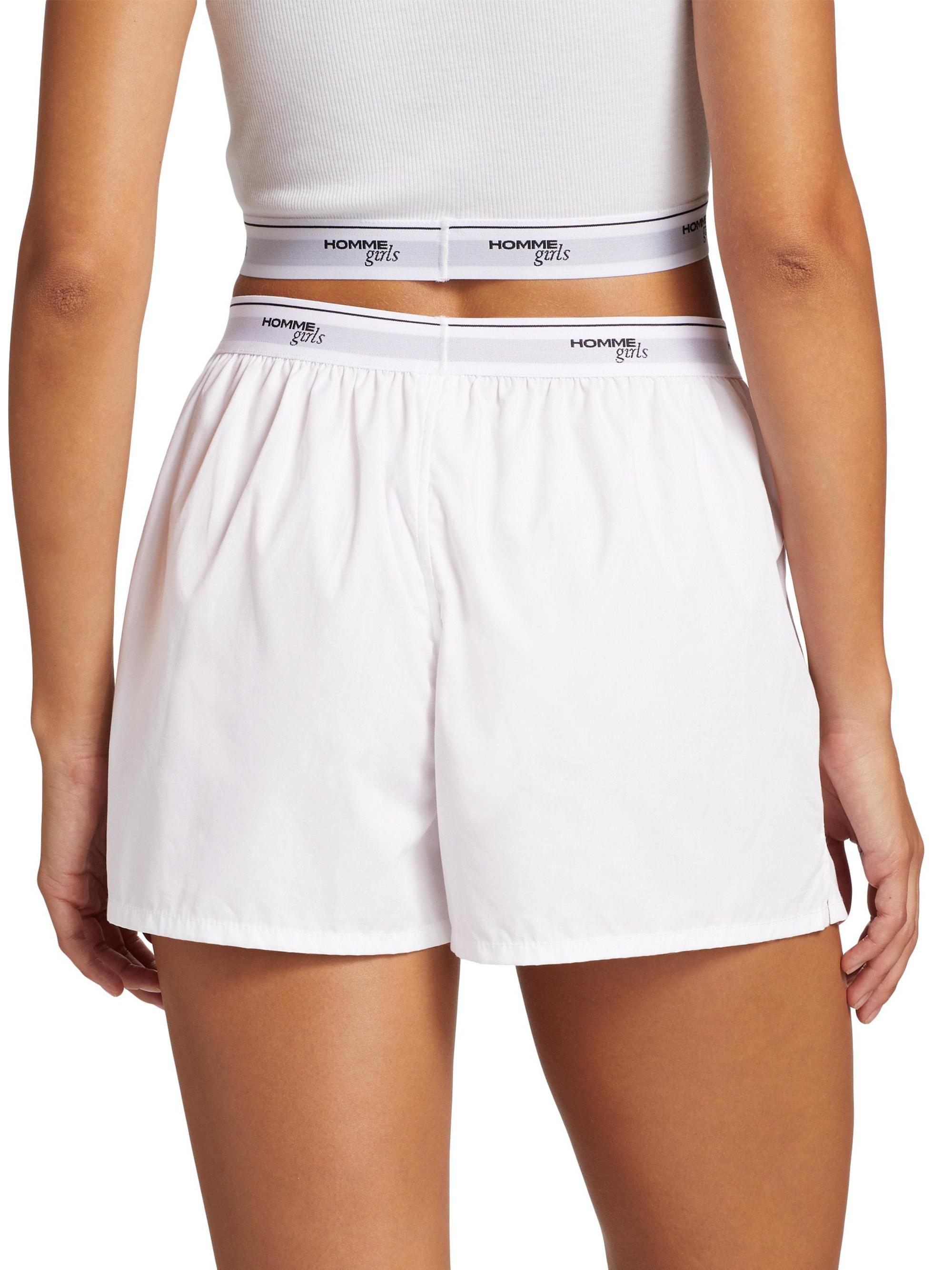 Hommegirls Original White Boxer Shorts | Saks Fifth Avenue