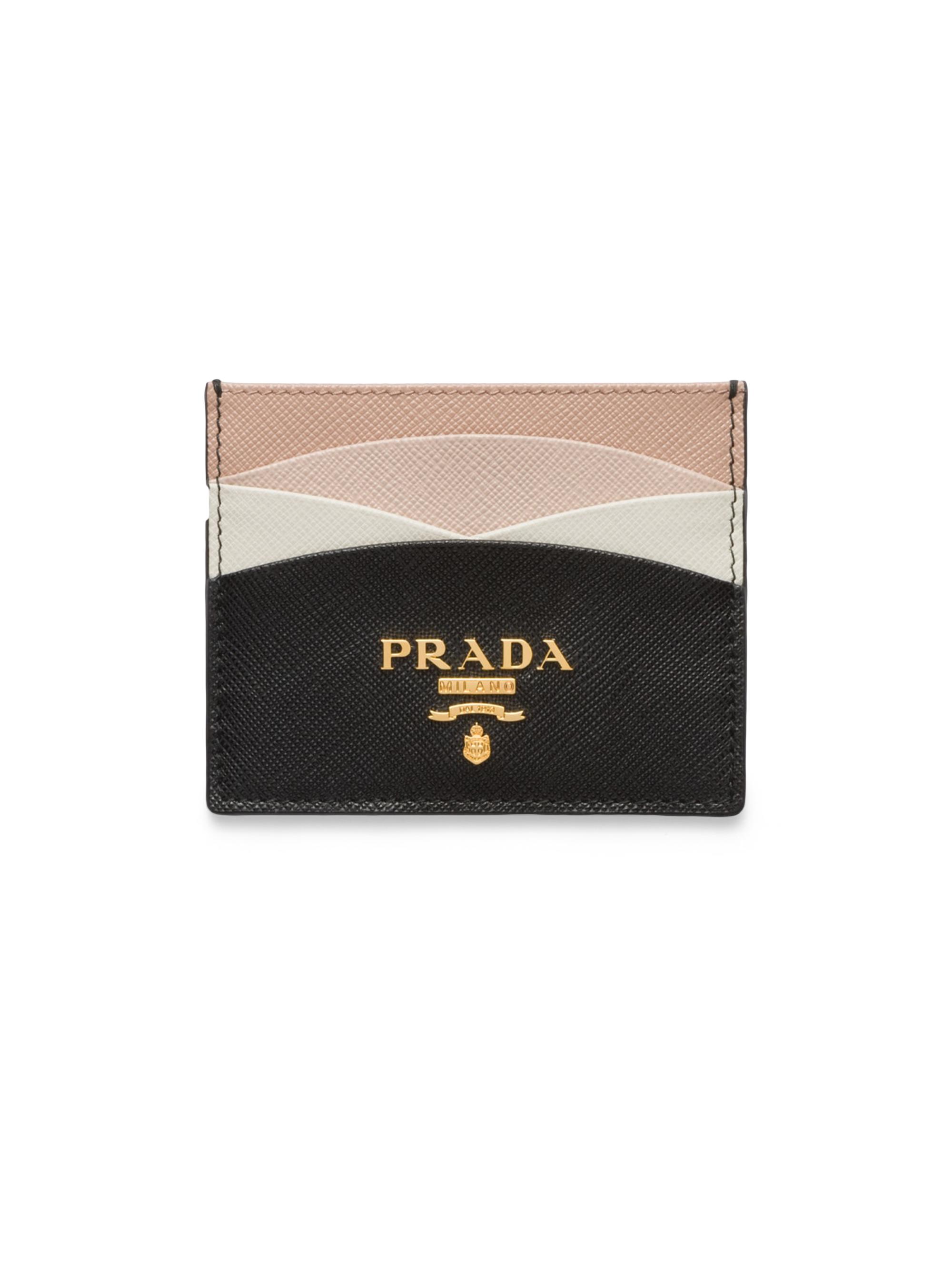 Prada Women's Saffiano Leather Card Holder - Beige Khaki