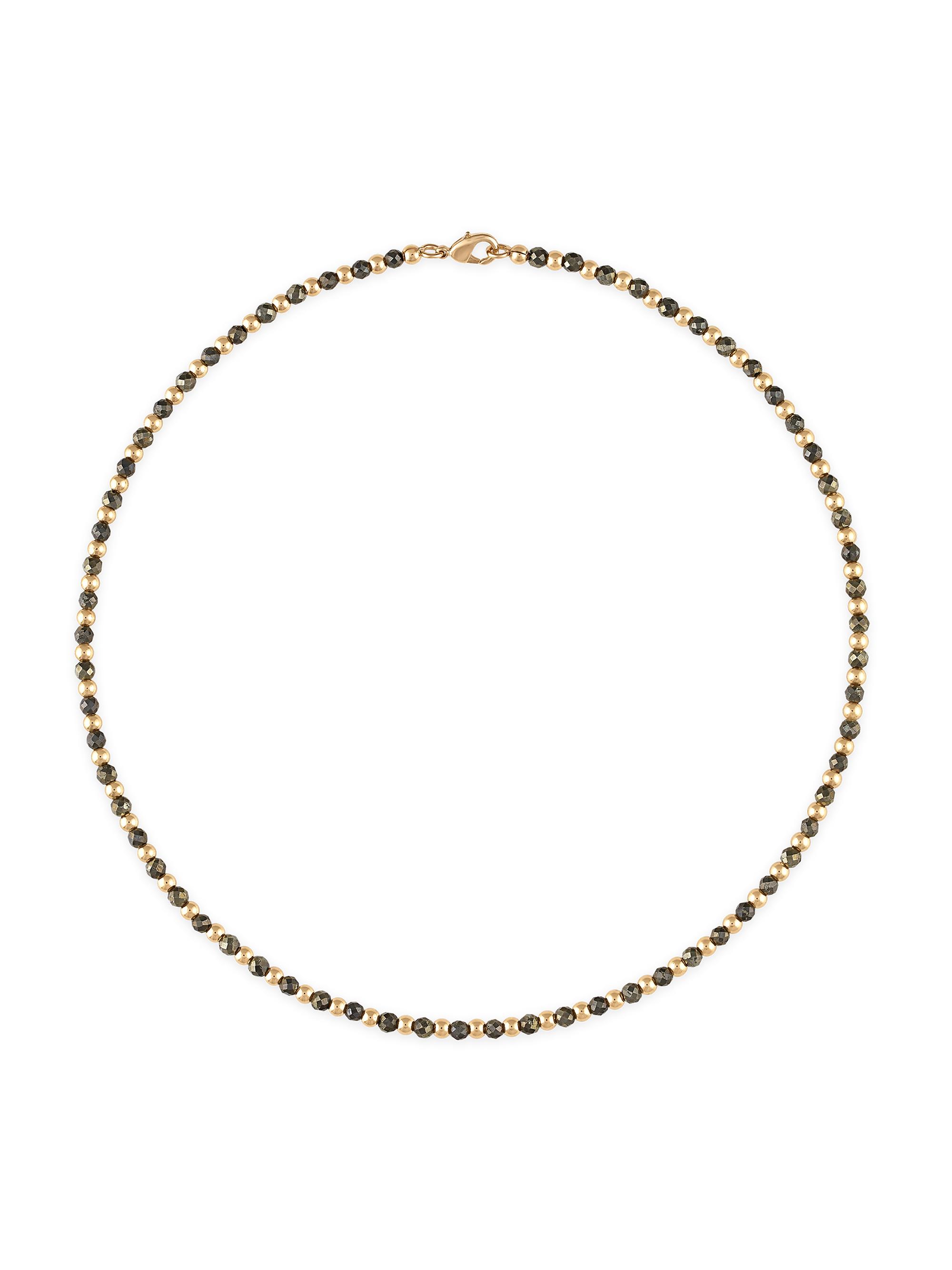 Alexa Leigh Women's Phoebe 14K-Gold-Filled & Pyrite Beaded Necklace - Yellow Gold