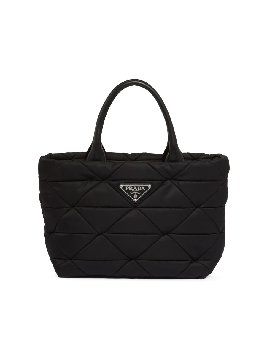 ★関税込★PRADA★SMALL PADDED TOTE ハンドバッグ★ Prada: Women's Small Padded Re-Nylon Tote Bag (Black