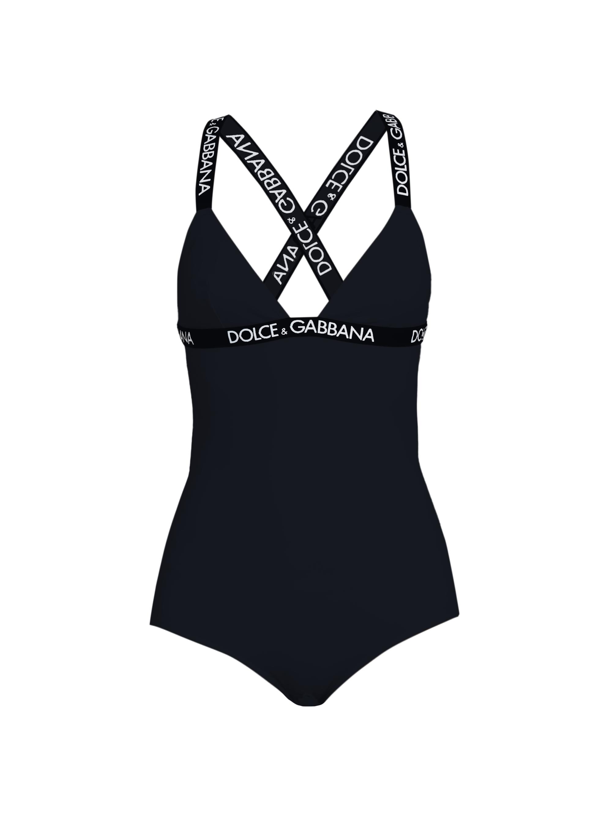 Dolce&Gabbana Logo-Strap One-Piece Swimsuit | Saks Fifth Avenue
