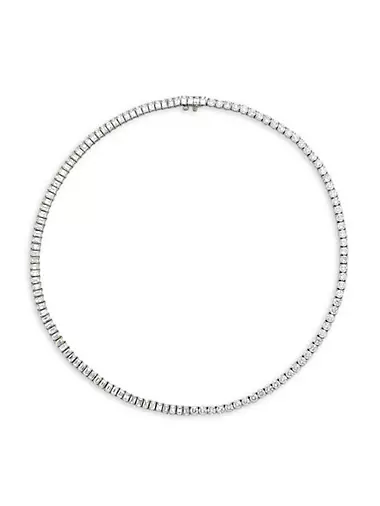 The Undecided 14K White Gold & 21.87 TCW Diamond Tennis Necklace/16