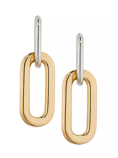 Paper Clip 14K Gold Drop Earrings