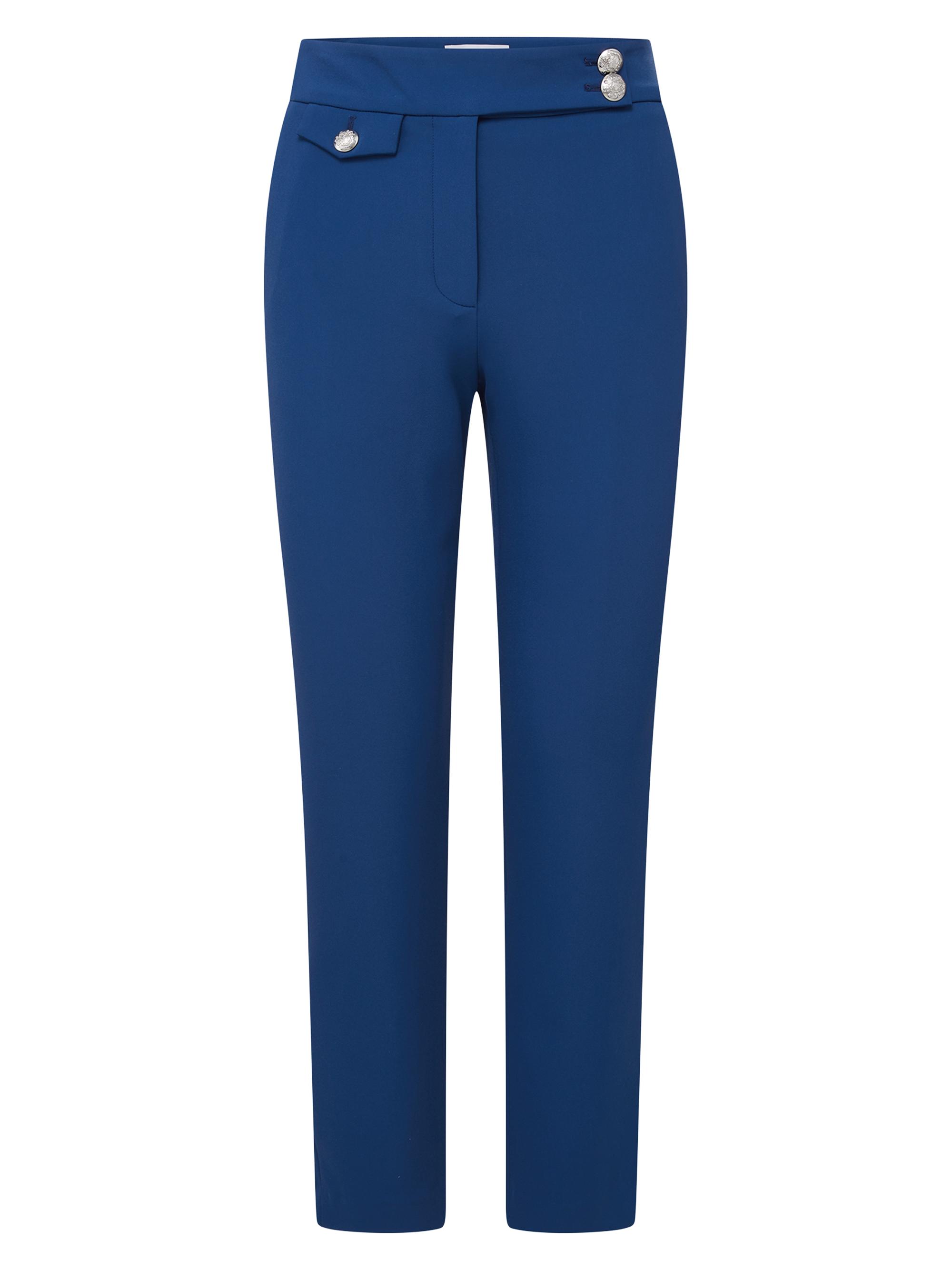 Veronica Beard Women's Renzo Stretch Straight Crop Pants - Cerulean