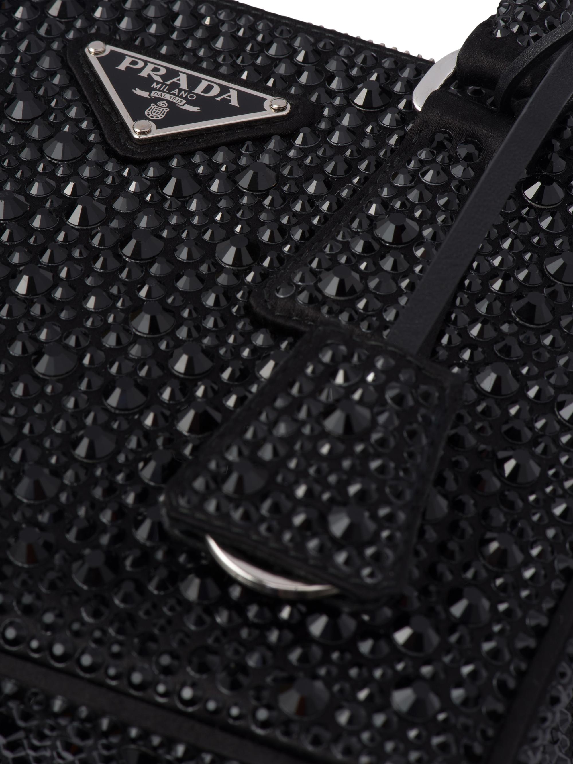 Prada Galleria Satin Mini Bag with Crystals | Saks Fifth Avenue