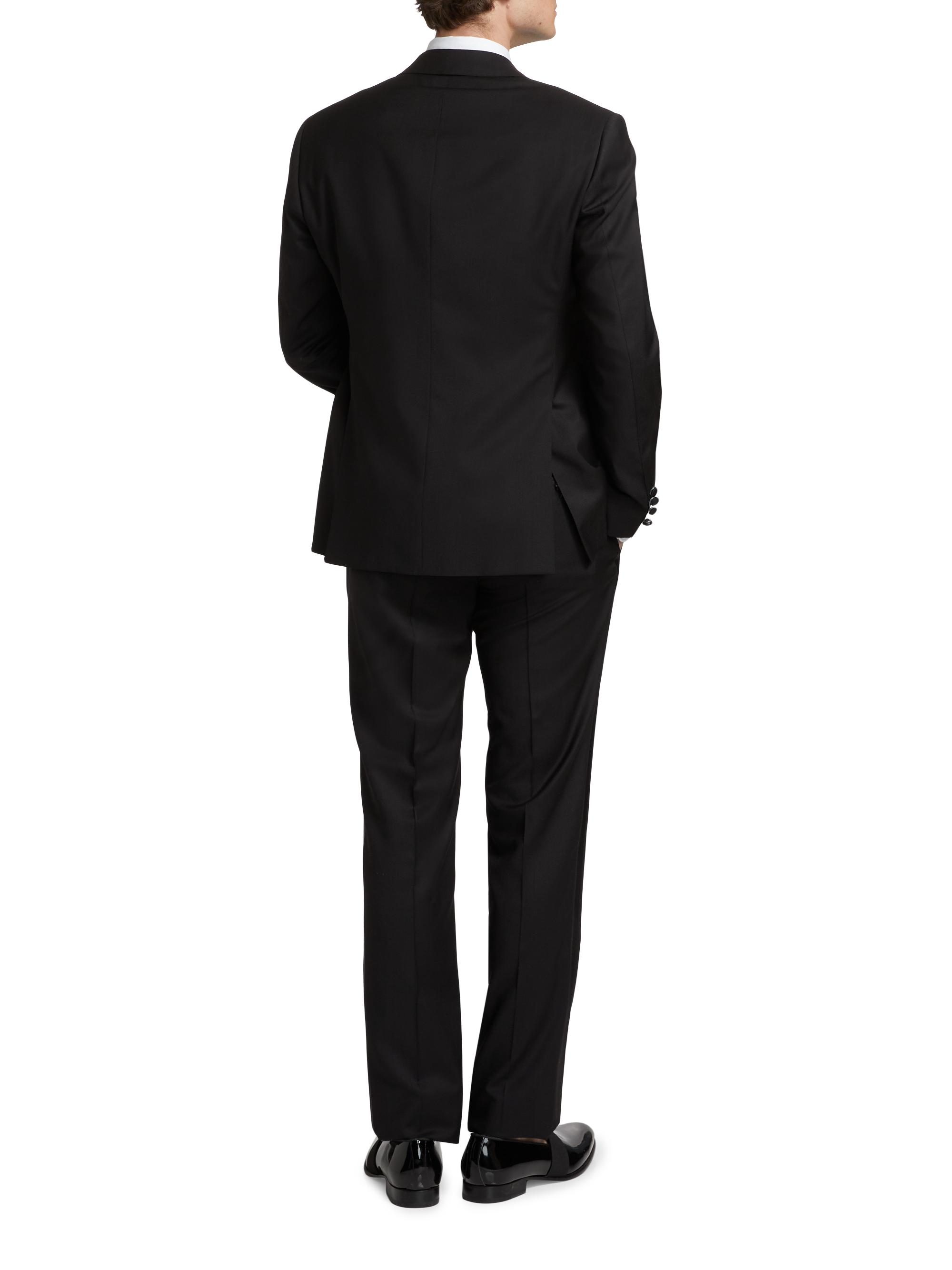 Giorgio Armani Textured Dot Wool Tuxedo | Saks Fifth Avenue