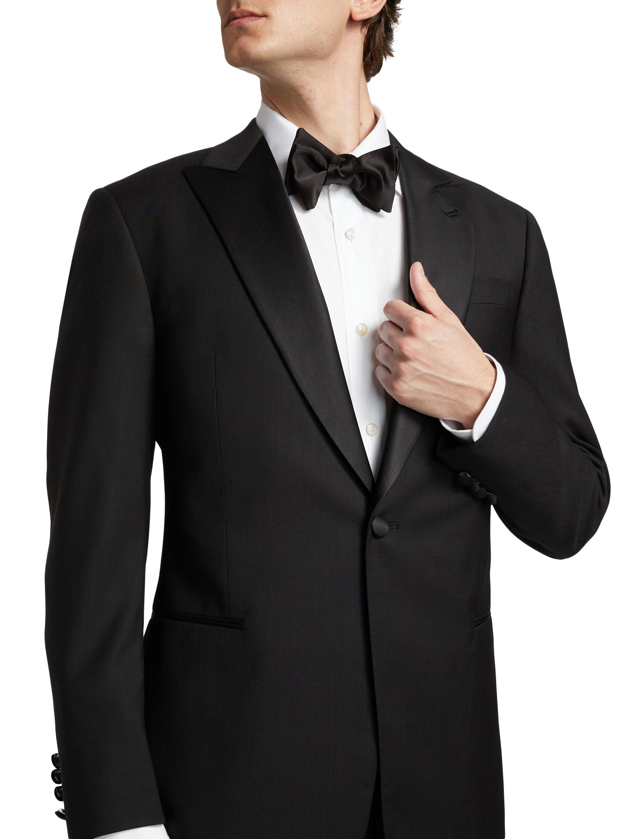 Giorgio Armani Textured Dot Wool Tuxedo | Saks Fifth Avenue