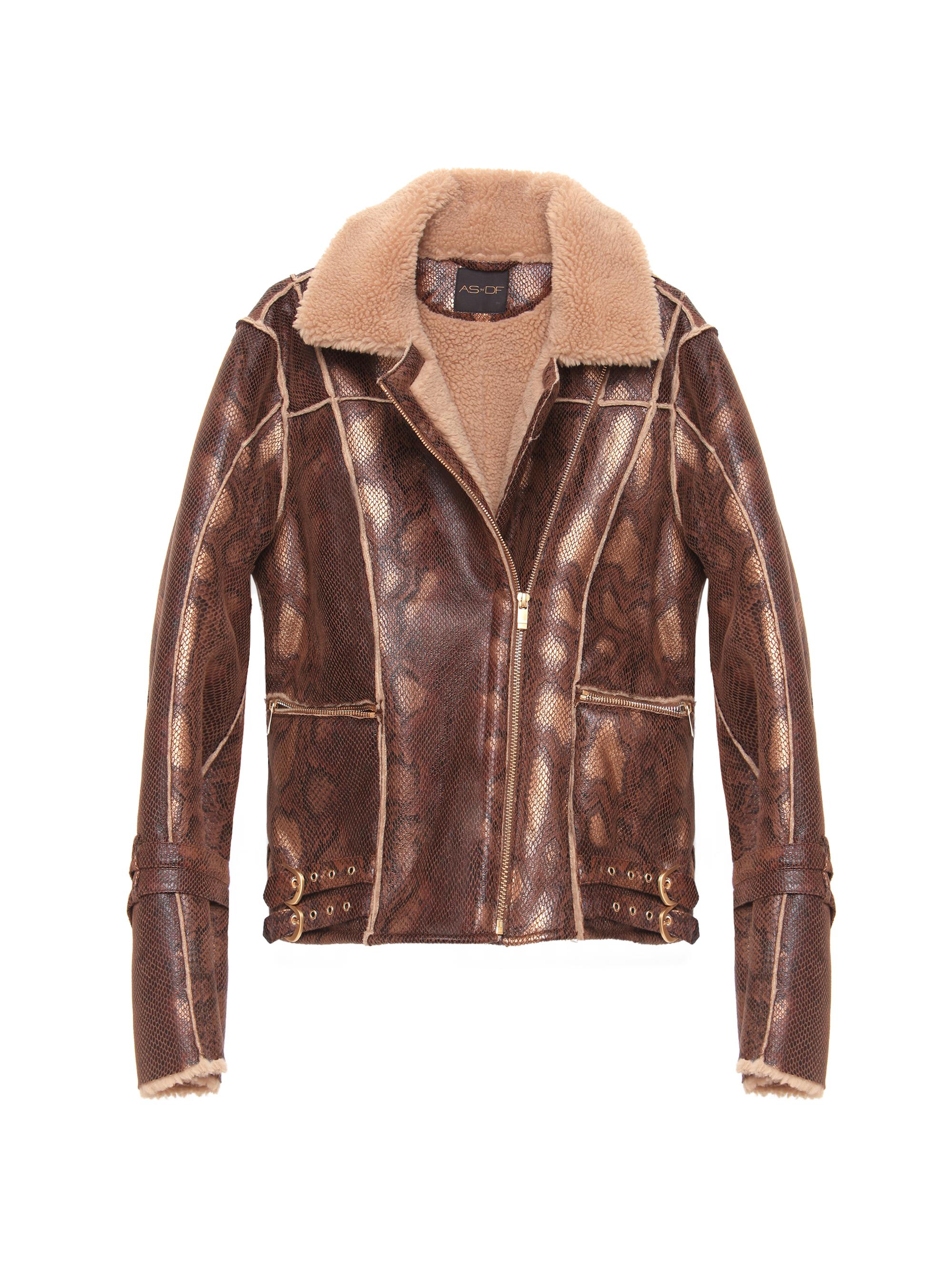 AS by DF Women's Python Shearling Jacket - Brown