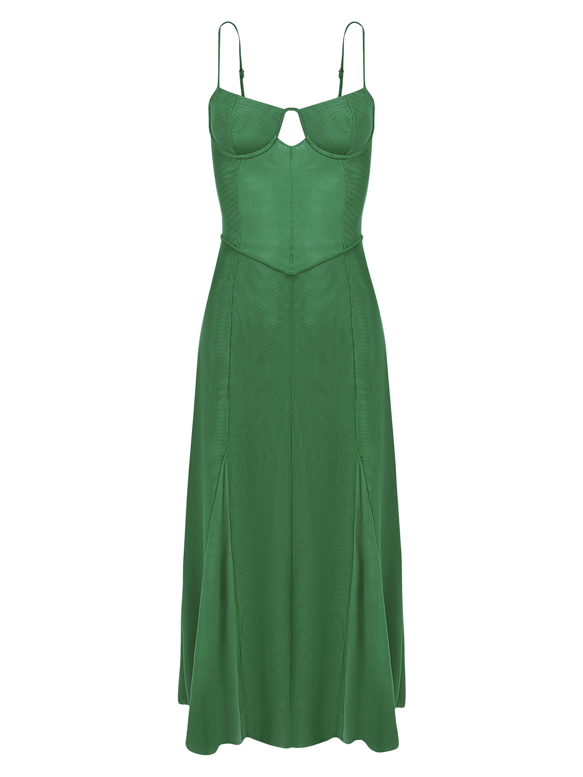 ViX by Paula Hermanny Women's Maya Bustier Midi Dress - Green