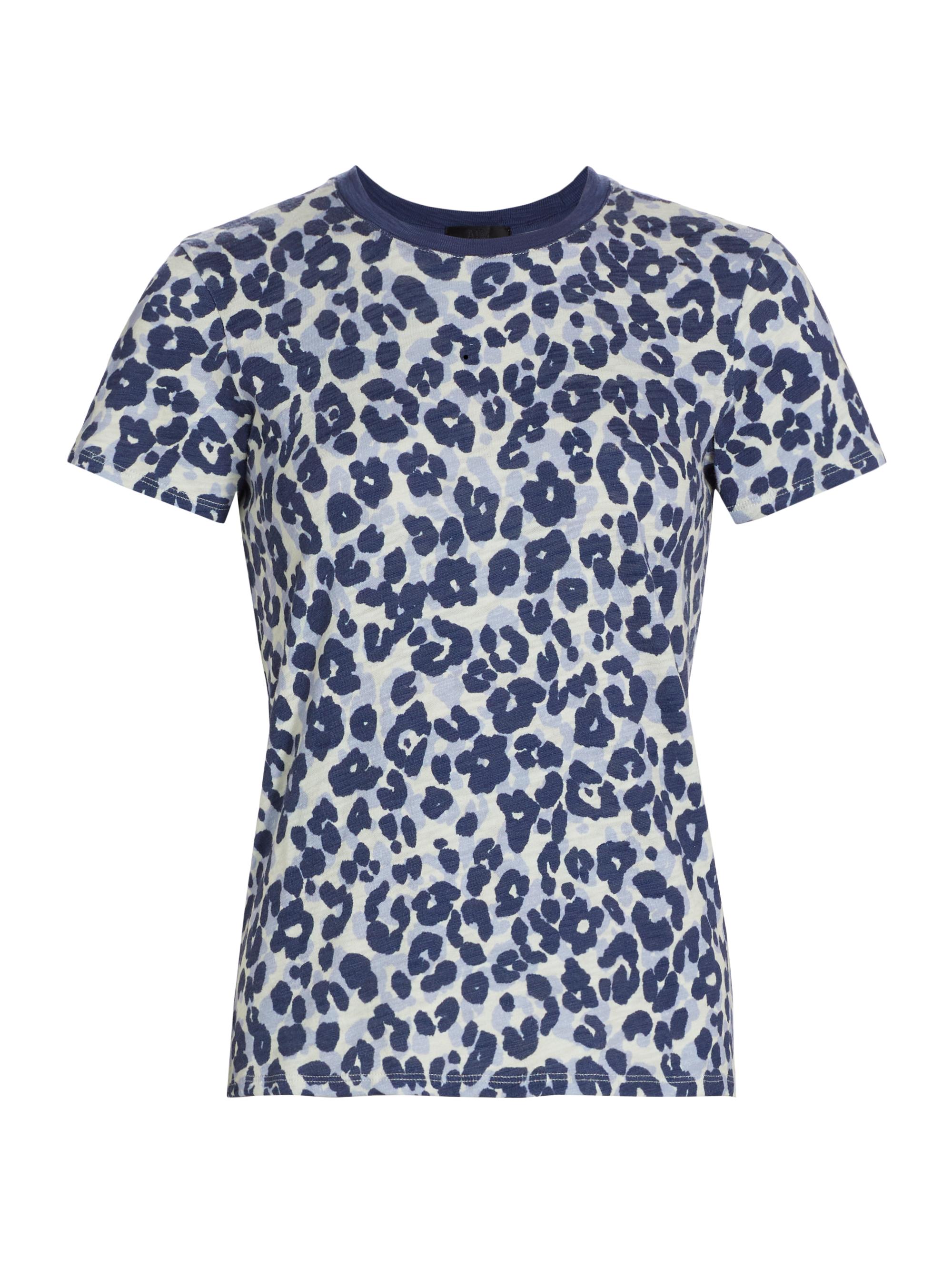 ATM Anthony Thomas Melillo Women's Leopard Cotton Short-Sleeve T-Shirt - Skyflower