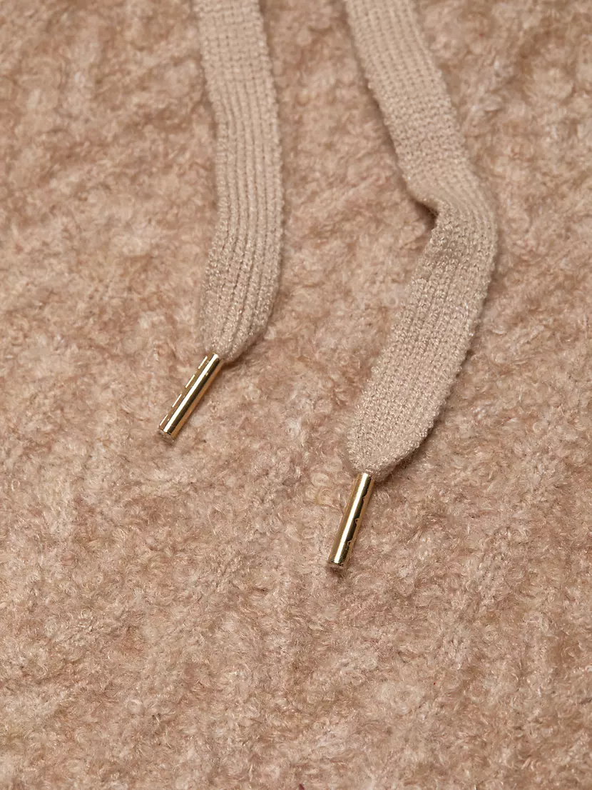 Stellae Dux Women's Cable-Knit Drawstring Sweatpants - Camel Heather - Size Xs