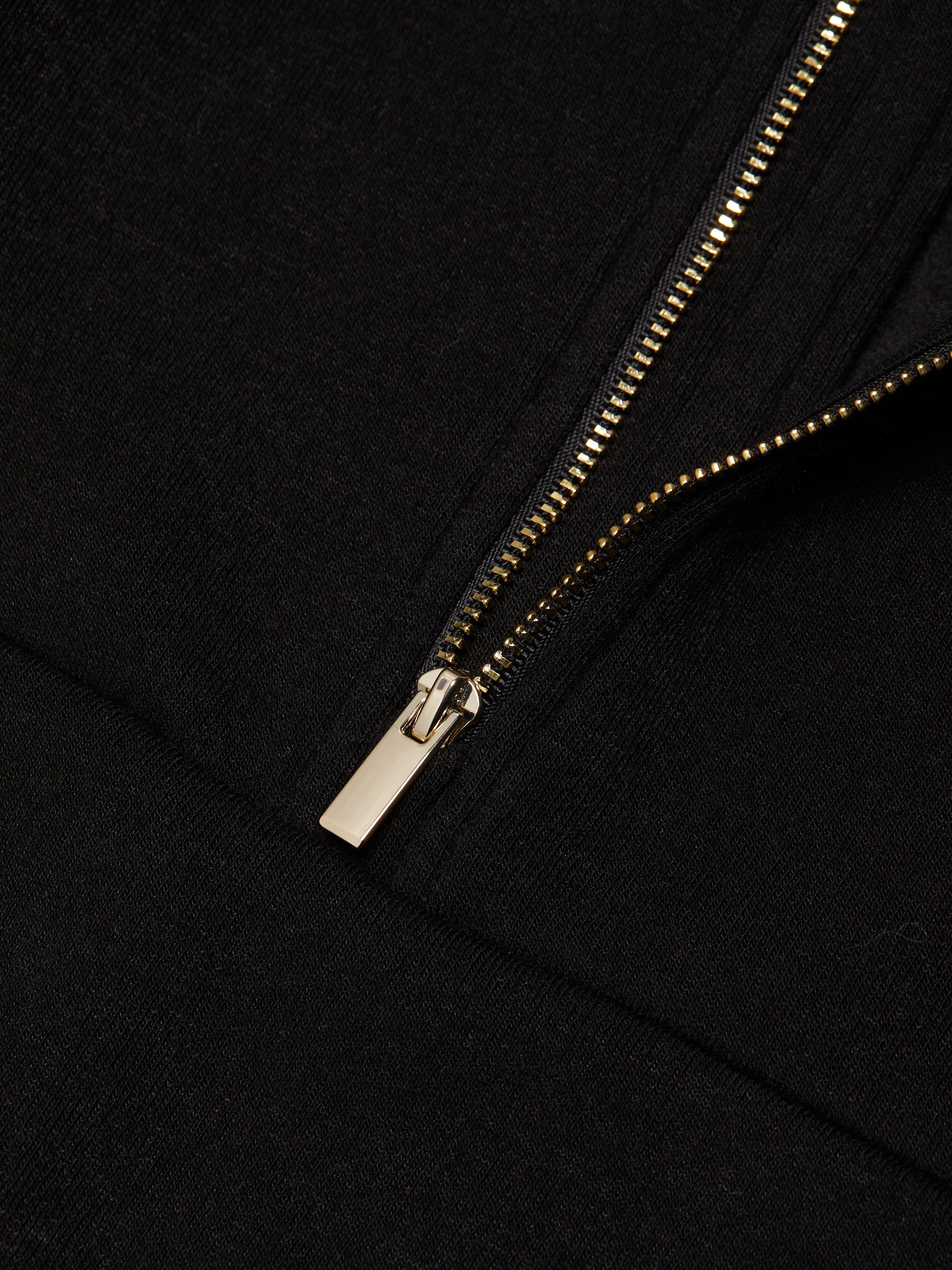 Fleece Cargo Half-Zip Crop Sweater