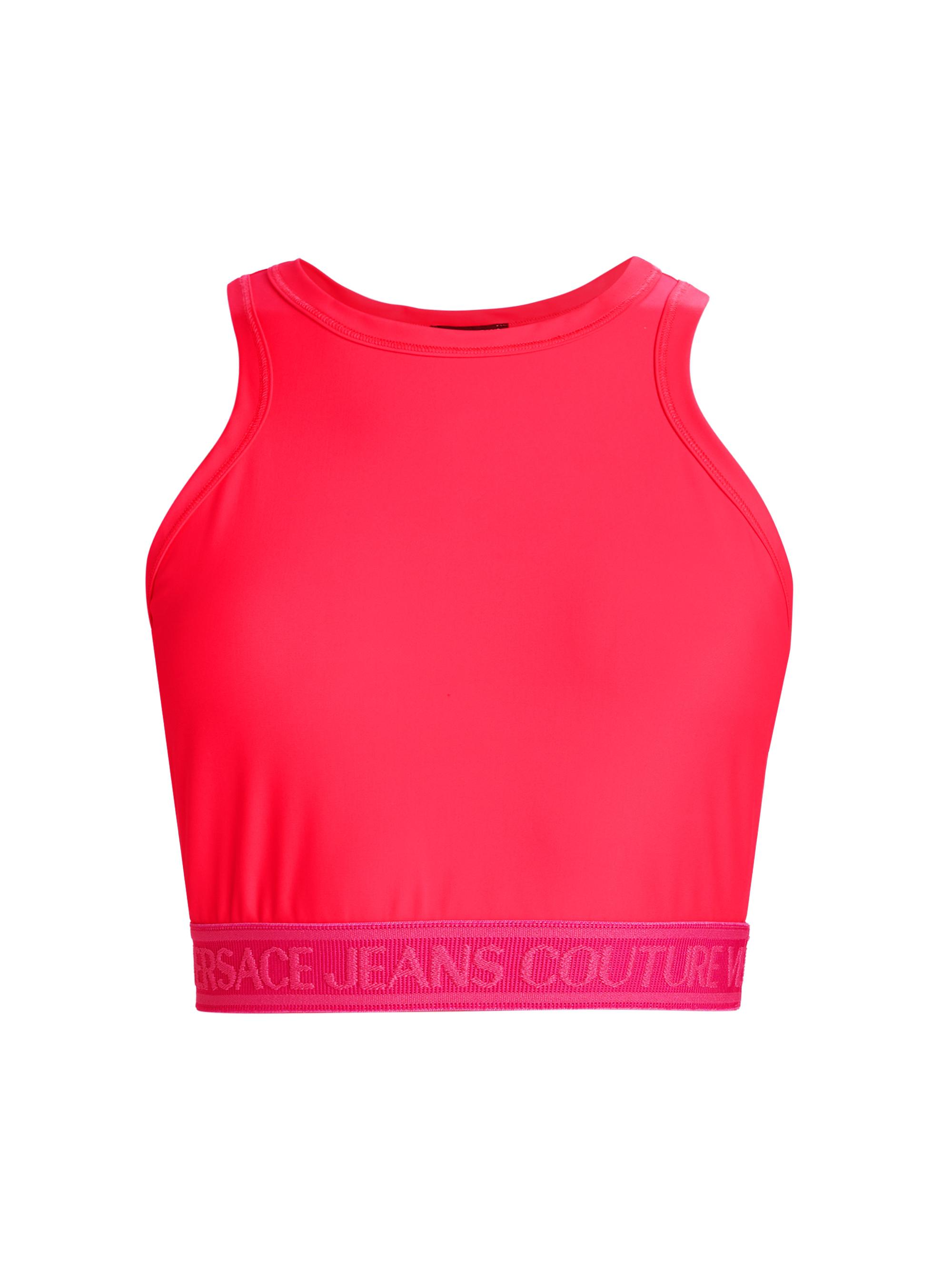 Versace Jeans Couture Women's Logo-Detailed Jersey Crop Top - Hot Pink
