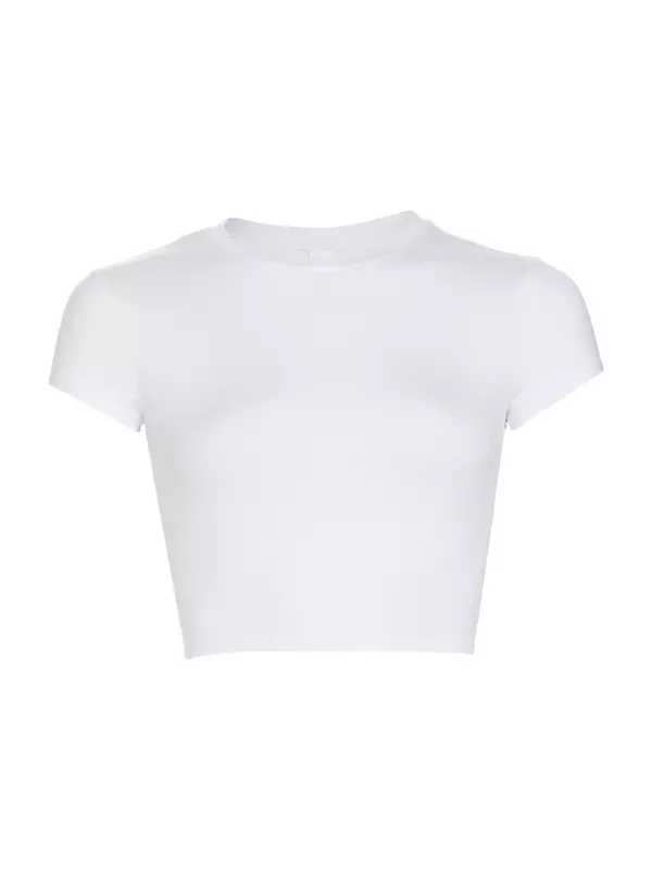 Shop Alo Yoga AloSoft Crop Finesse T-Shirt