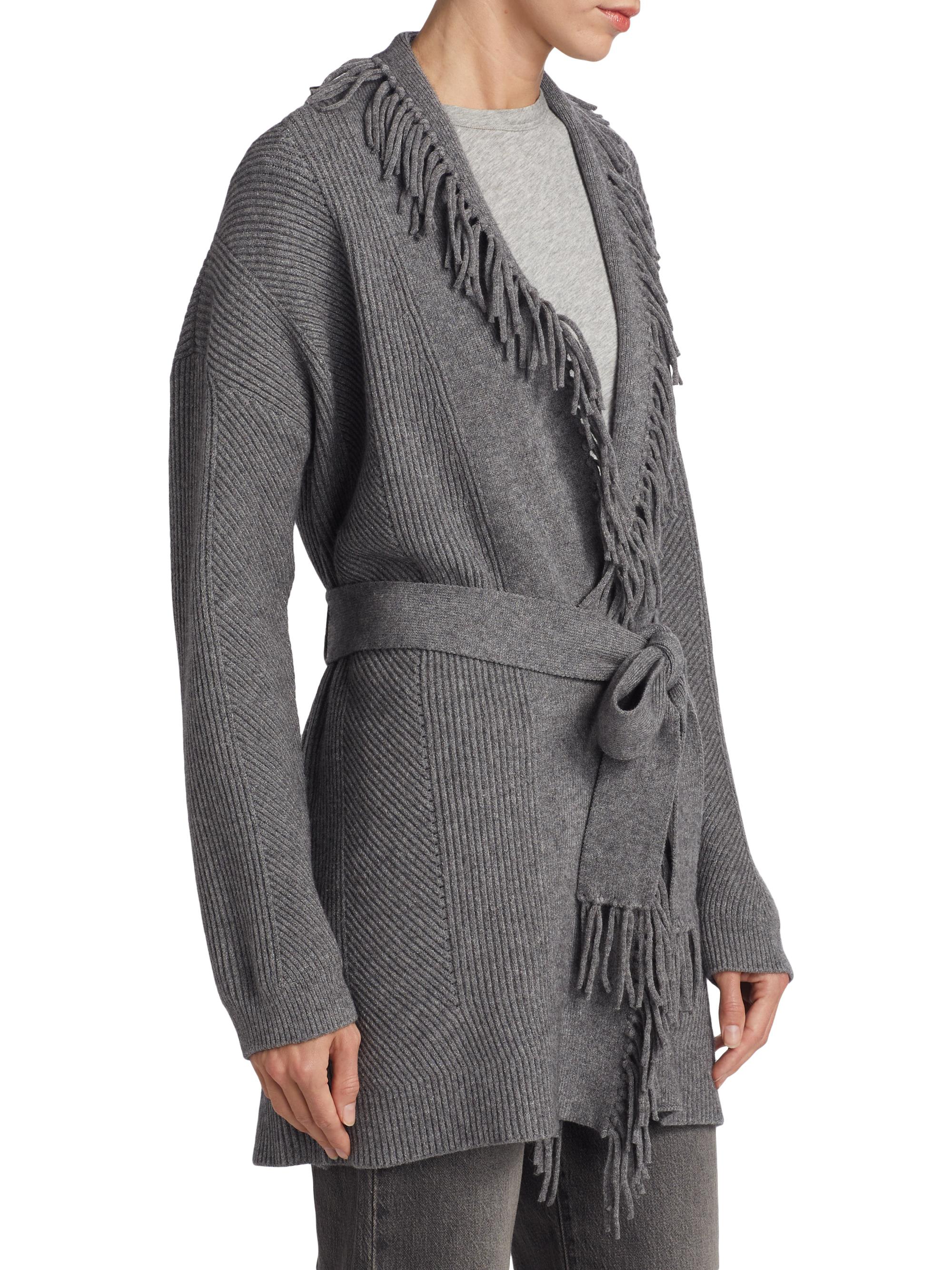Shop Splendid Cora Rib-Knit Fringe Cardigan | Saks Fifth Avenue