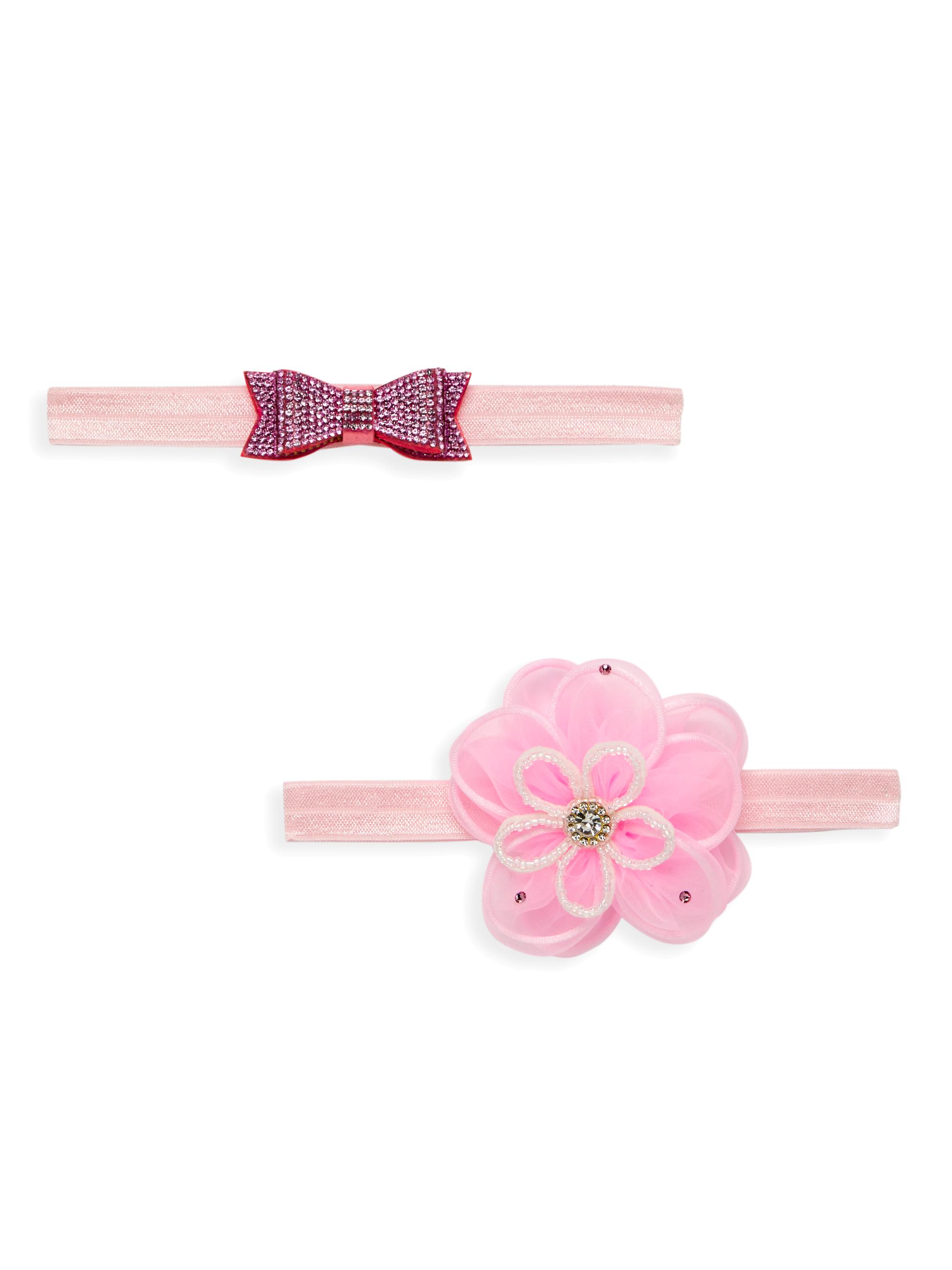 Bari Lynn Baby Girl's Bow Headband Set - Pink