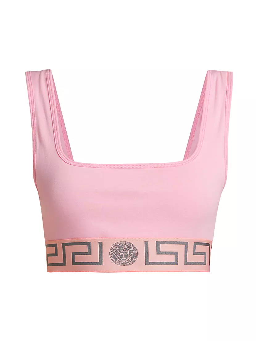 Versace bra in stretch cotton with Greca jacquard