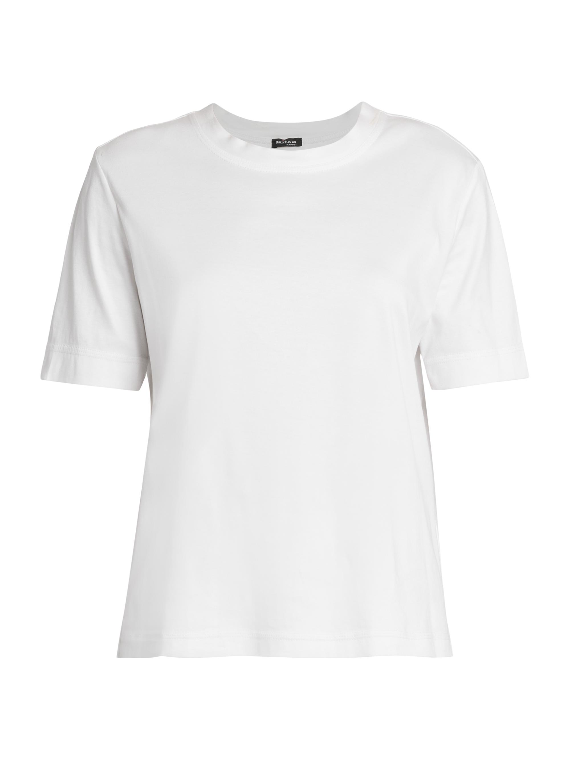 Kiton Women's Cashmere-Silk Jersey T-Shirt - Optical White