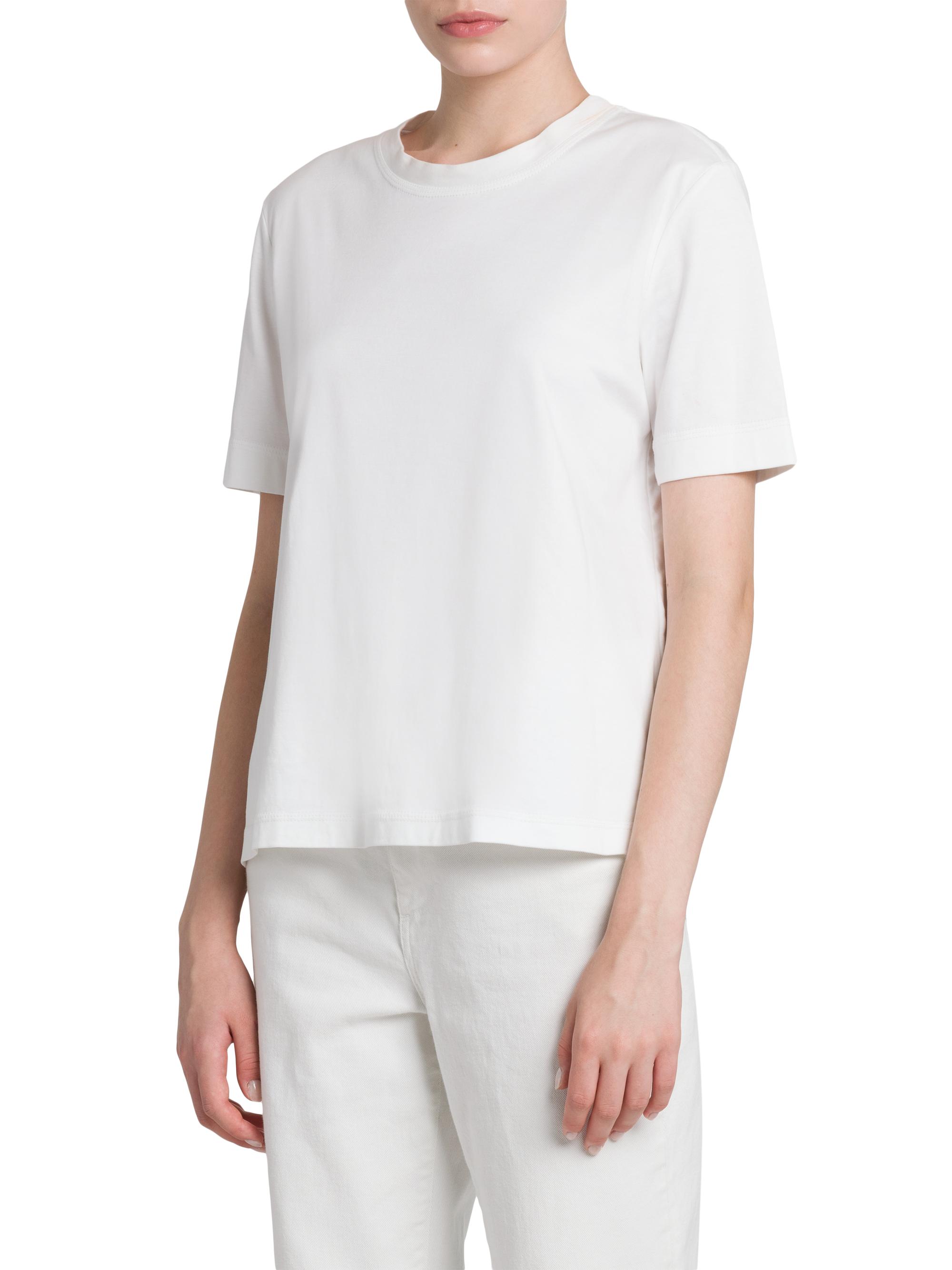 Kiton Women's Cashmere-Silk Jersey T-Shirt - Optical White | Thumbnail 4