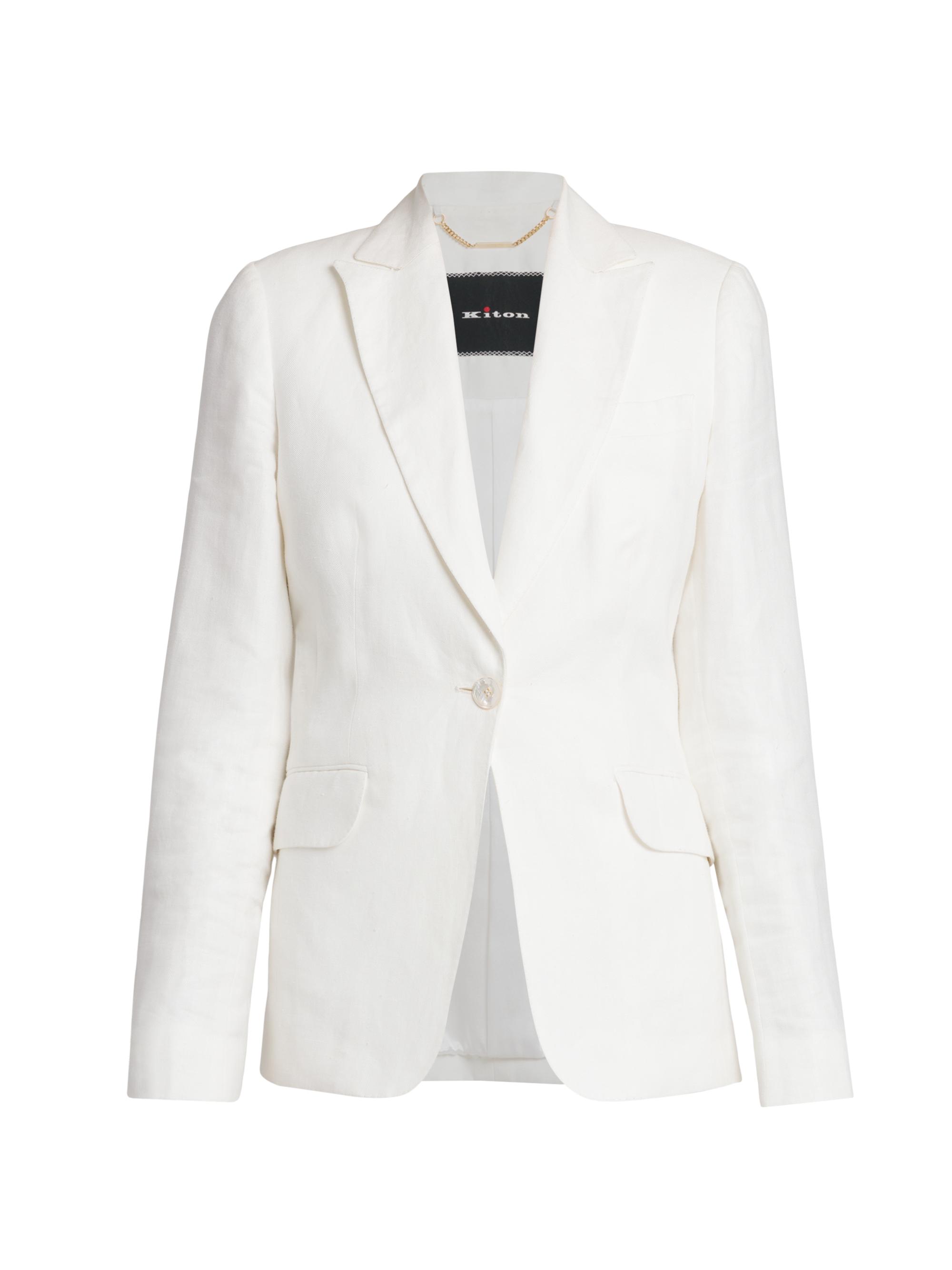 Kiton Women's Single-Breasted Blazer - White