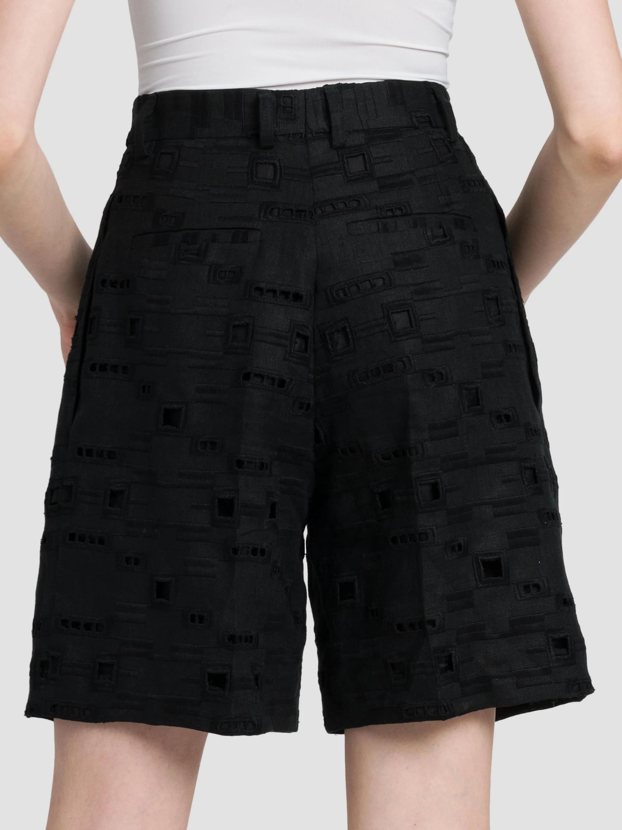 Kiton Wide-Leg Linen Eyelet Shorts | Saks Fifth Avenue
