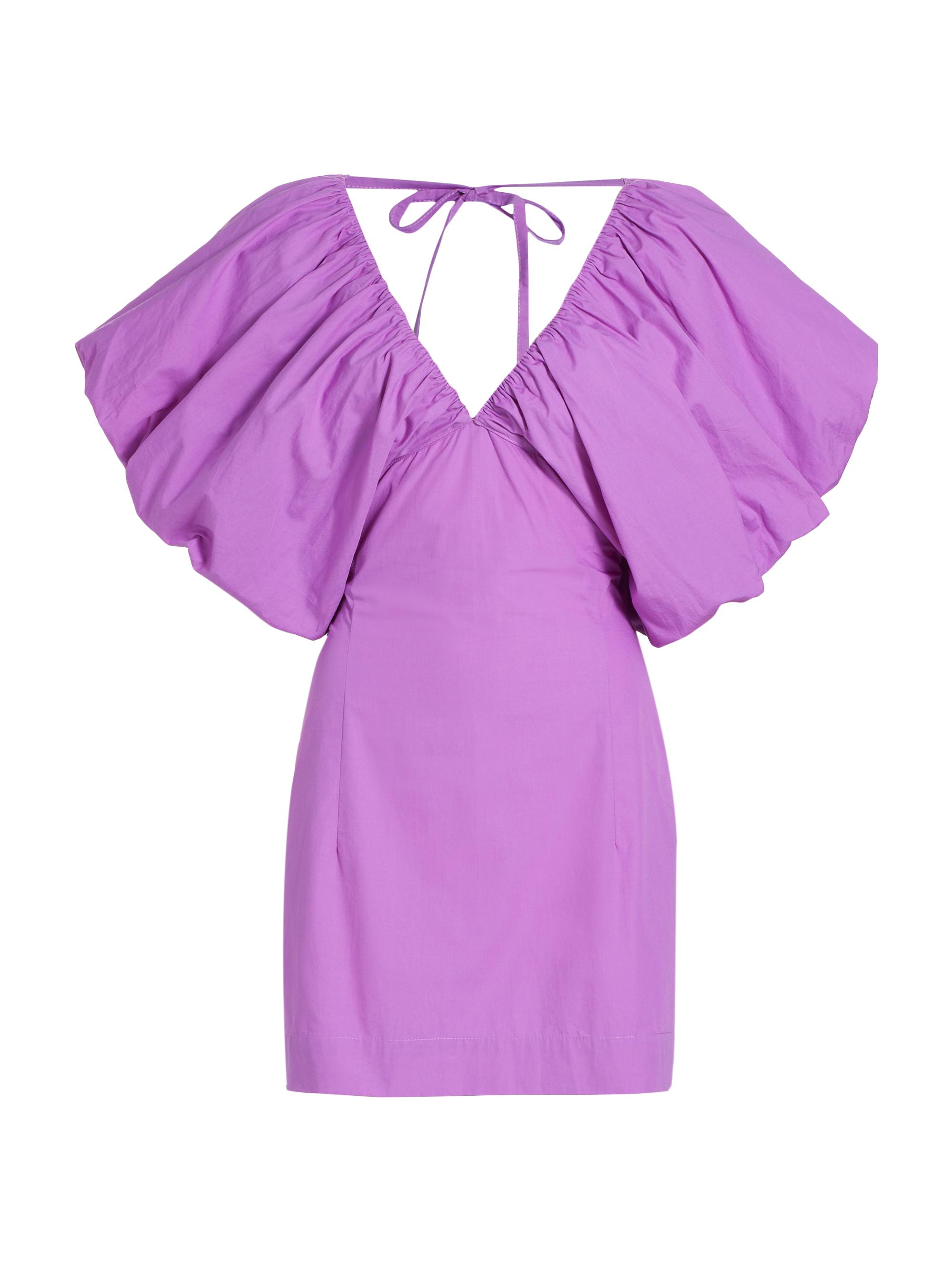 SWF Women's Puff-Sleeve Minidress - True Purple