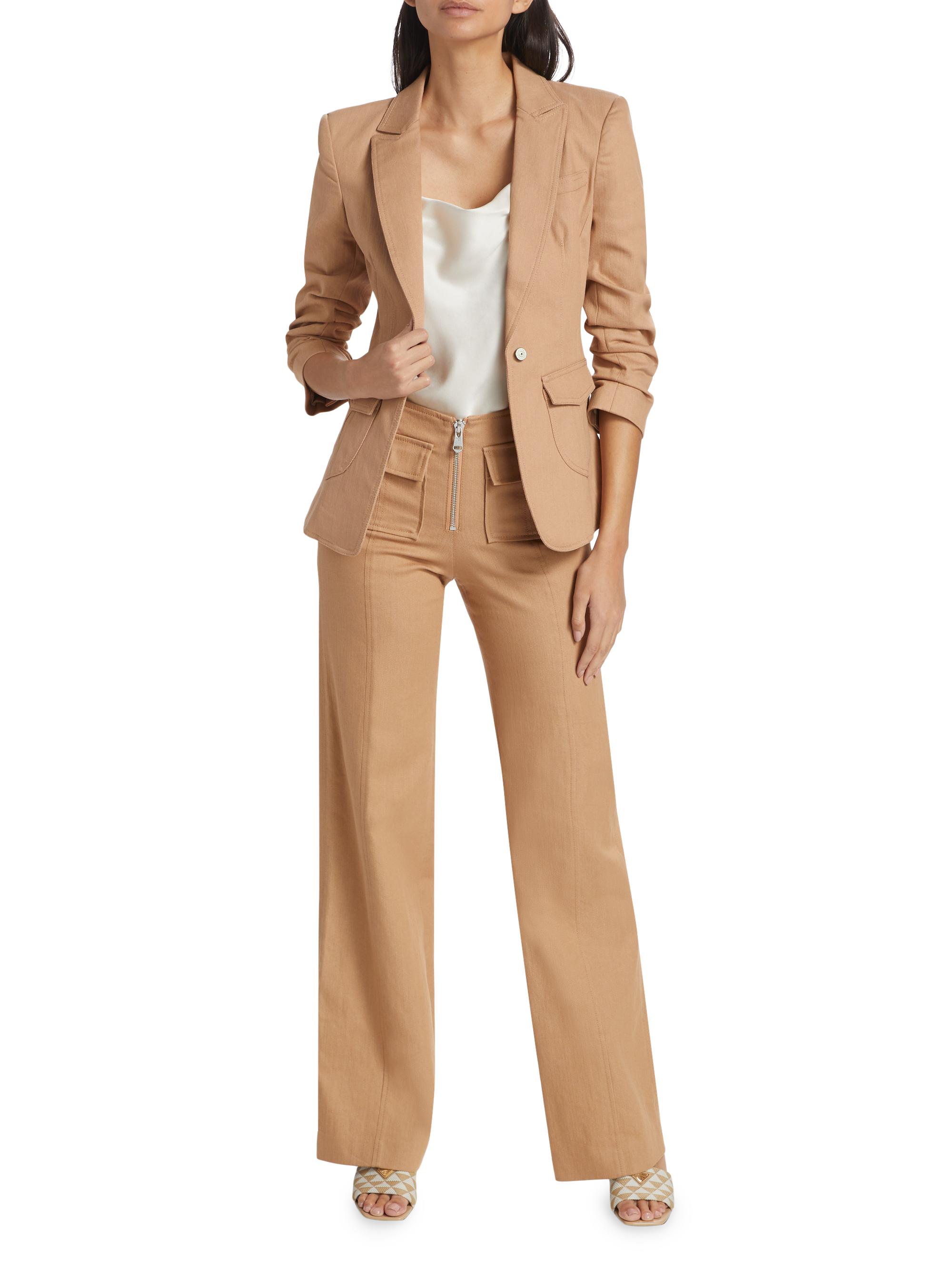 Cinq à Sept Azure Cotton-Blend Zip Pants | Saks Fifth Avenue