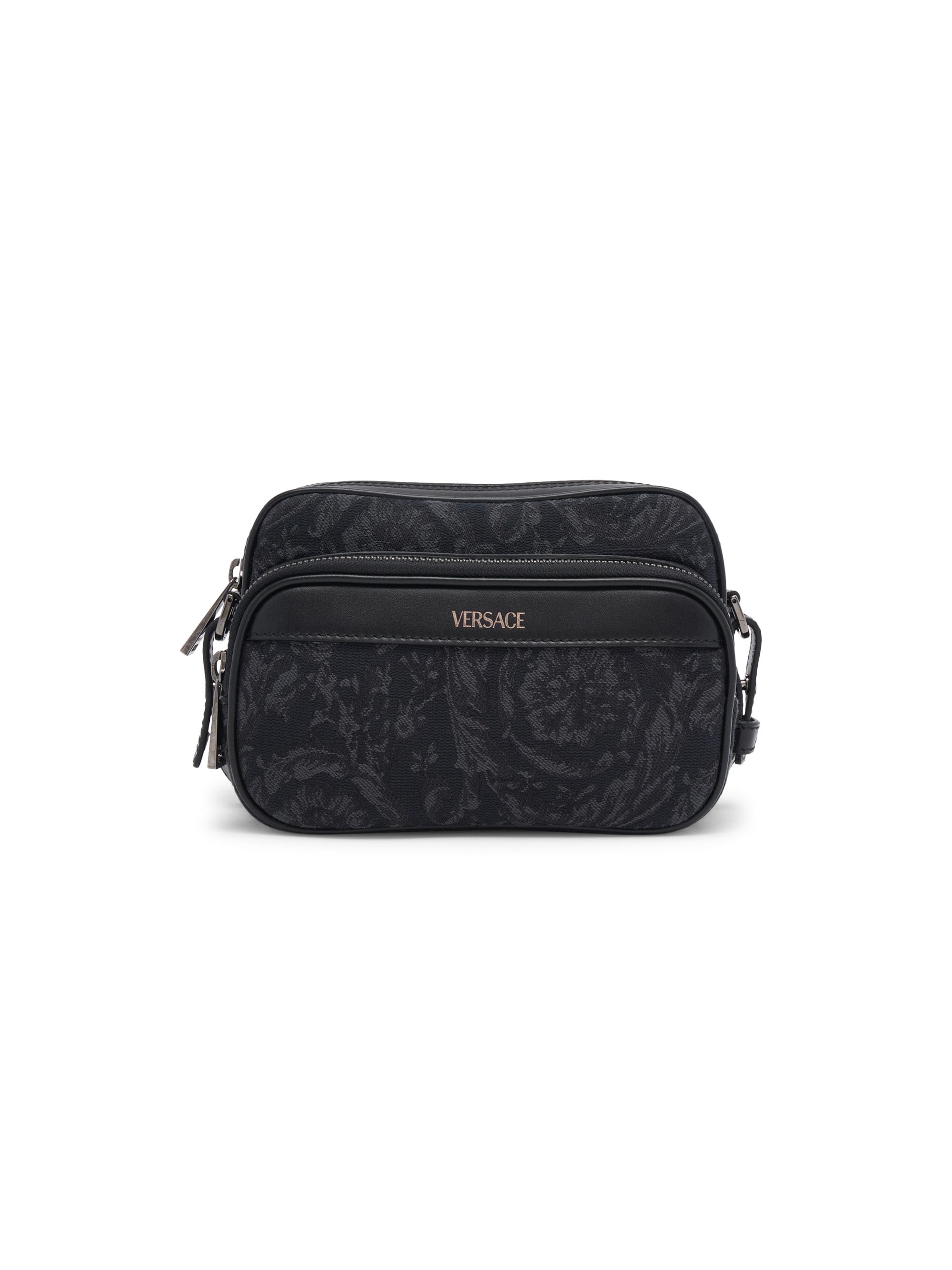 Versace Men's Baroque Crossbody Bag - Black Ruthenium