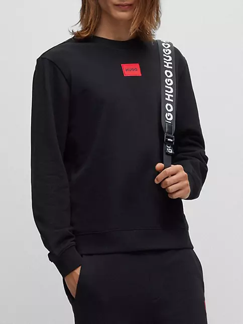 Shop HUGO Cotton-Terry Regular-Fit Sweatshirt With Logo Label | Saks Fifth  Avenue