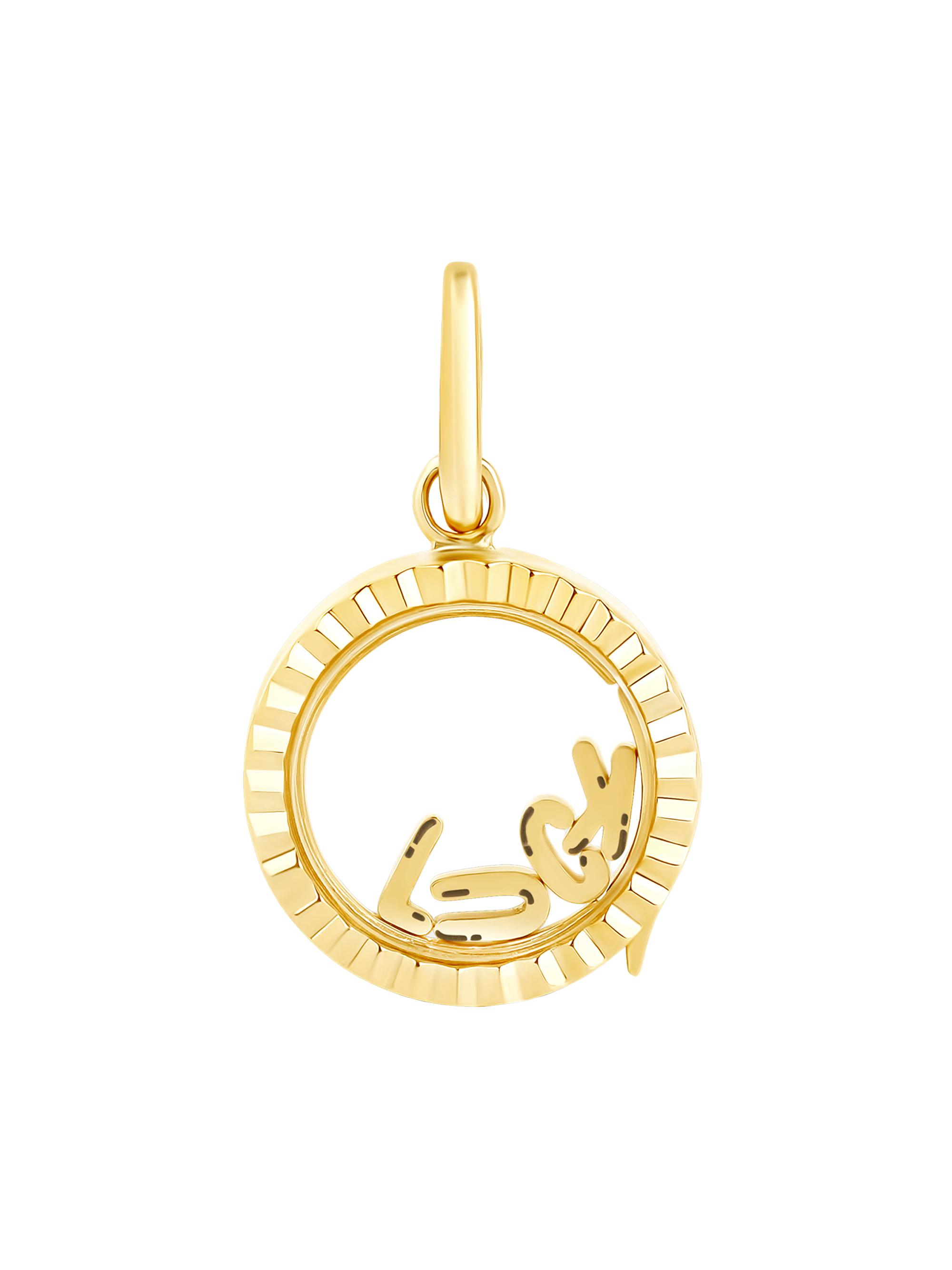 770 Fine Jewelry Women's 14K Yellow Gold & Glass Mini "Luck" Locket - Gold