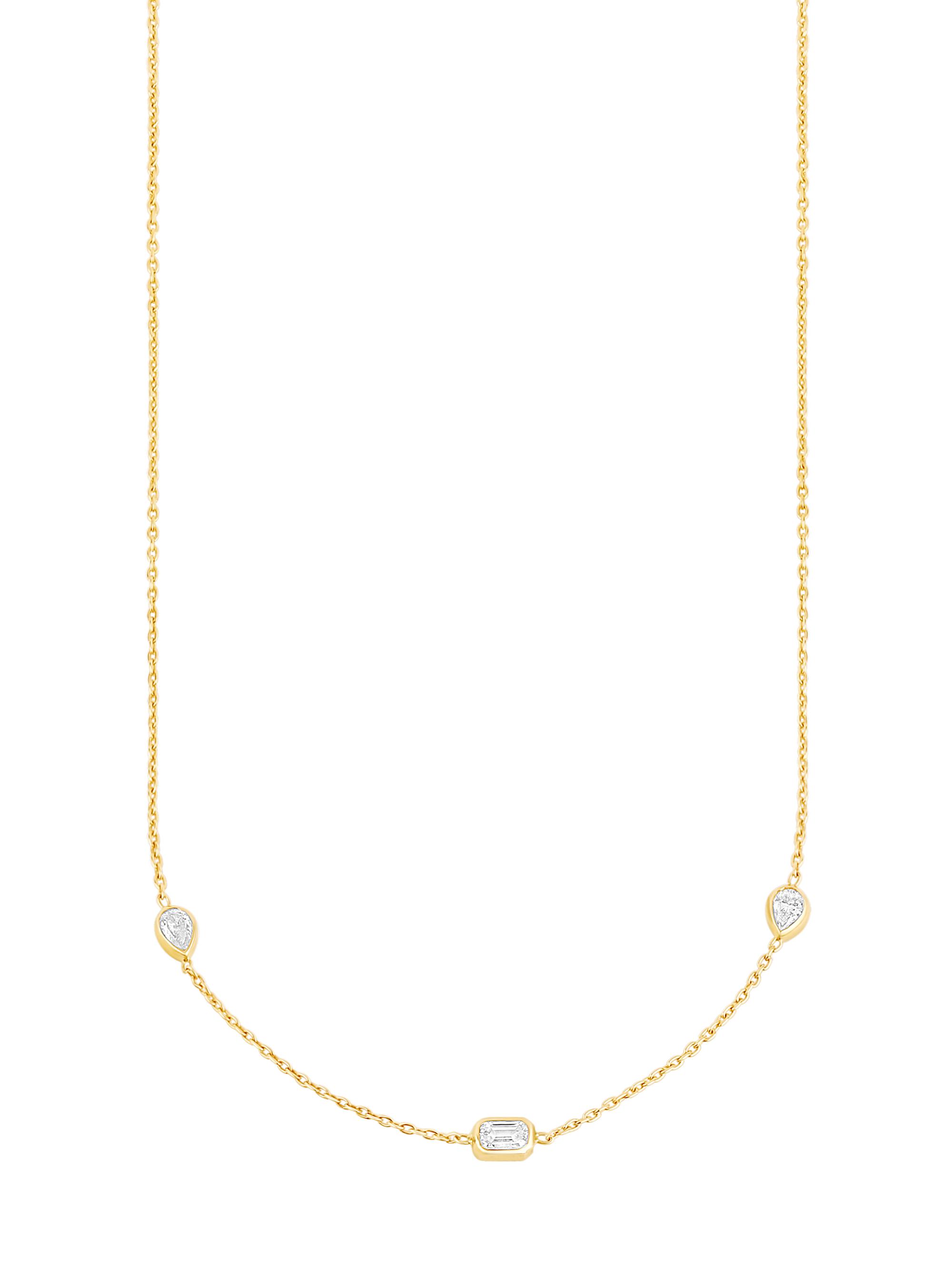 770 Fine Jewelry Women's Multishape 14K Yellow Gold & 0.45 TCW Diamond Station Necklace - Gold