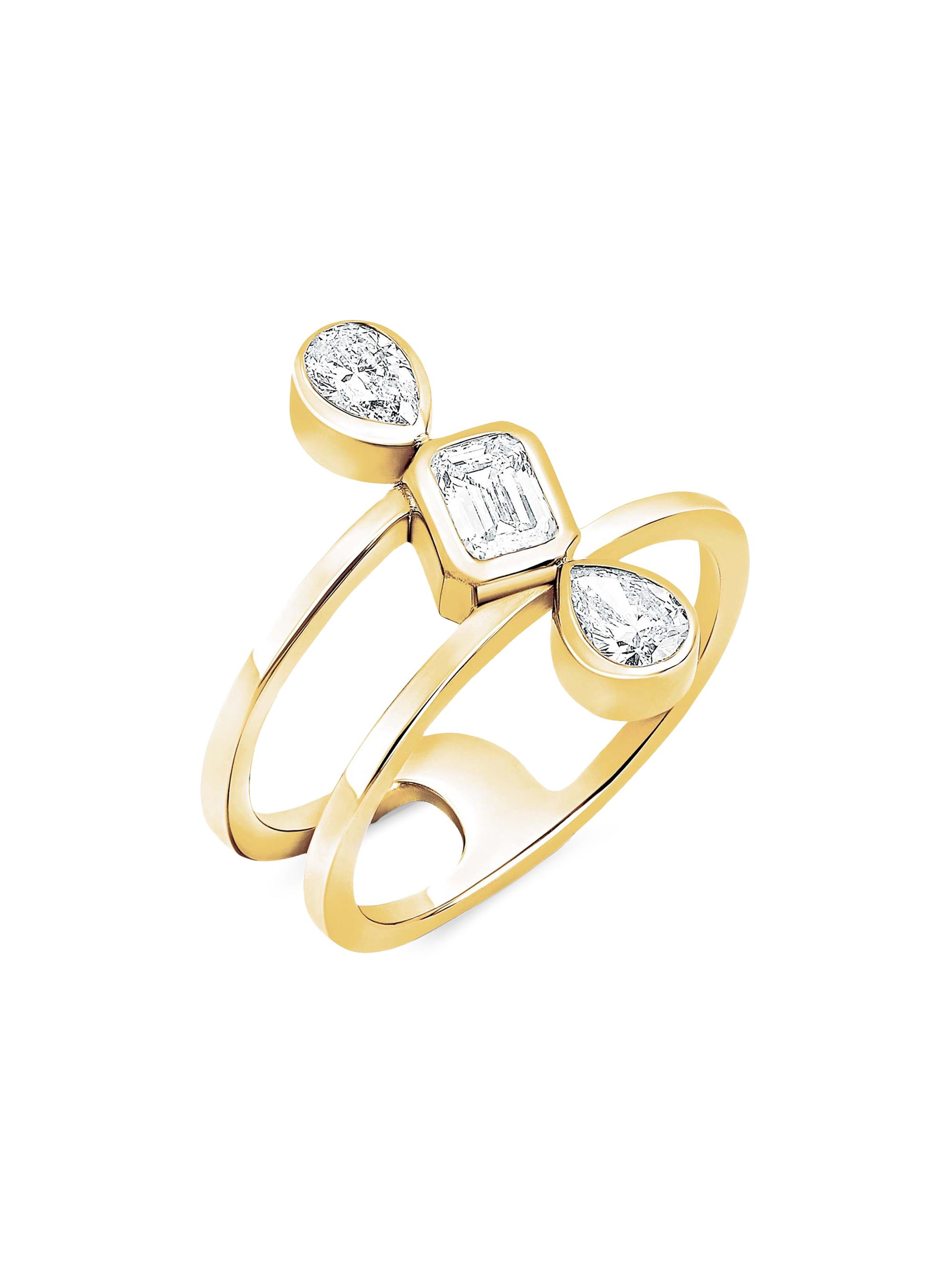 770 Fine Jewelry Women's Multishape 14K Yellow Gold & 0.5 TCW Diamond Statement Ring - Gold