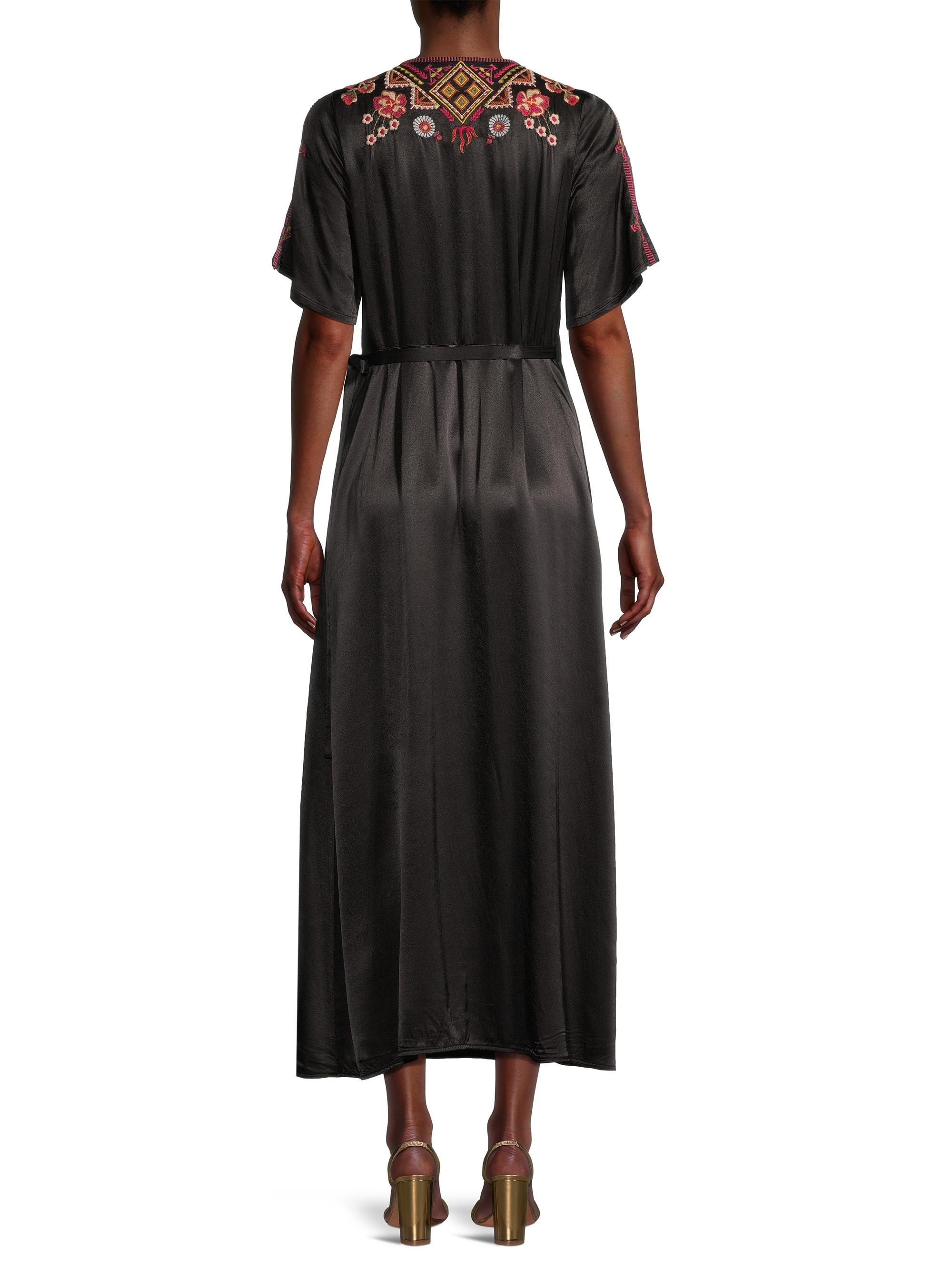 sachin and babi light blue dress The Kooples Cherry-Embroidered Wrap Dress Black Ruffled Lace Size 3   Celebrity Owned