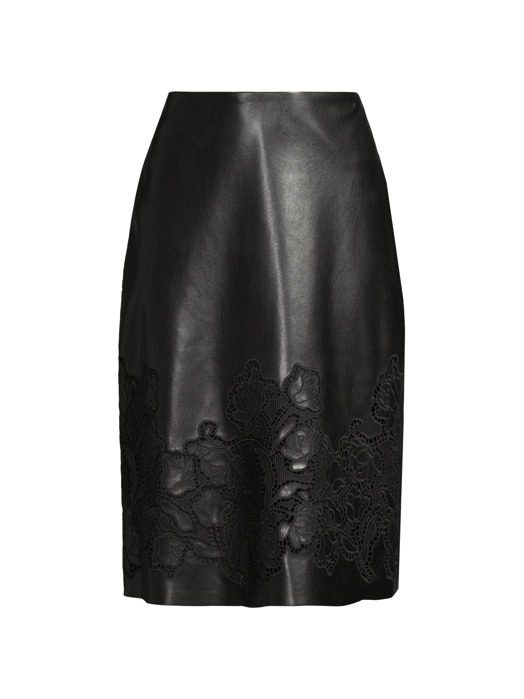 Johnny Was Women's Enid Vegan Leather Midi-Skirt - Black