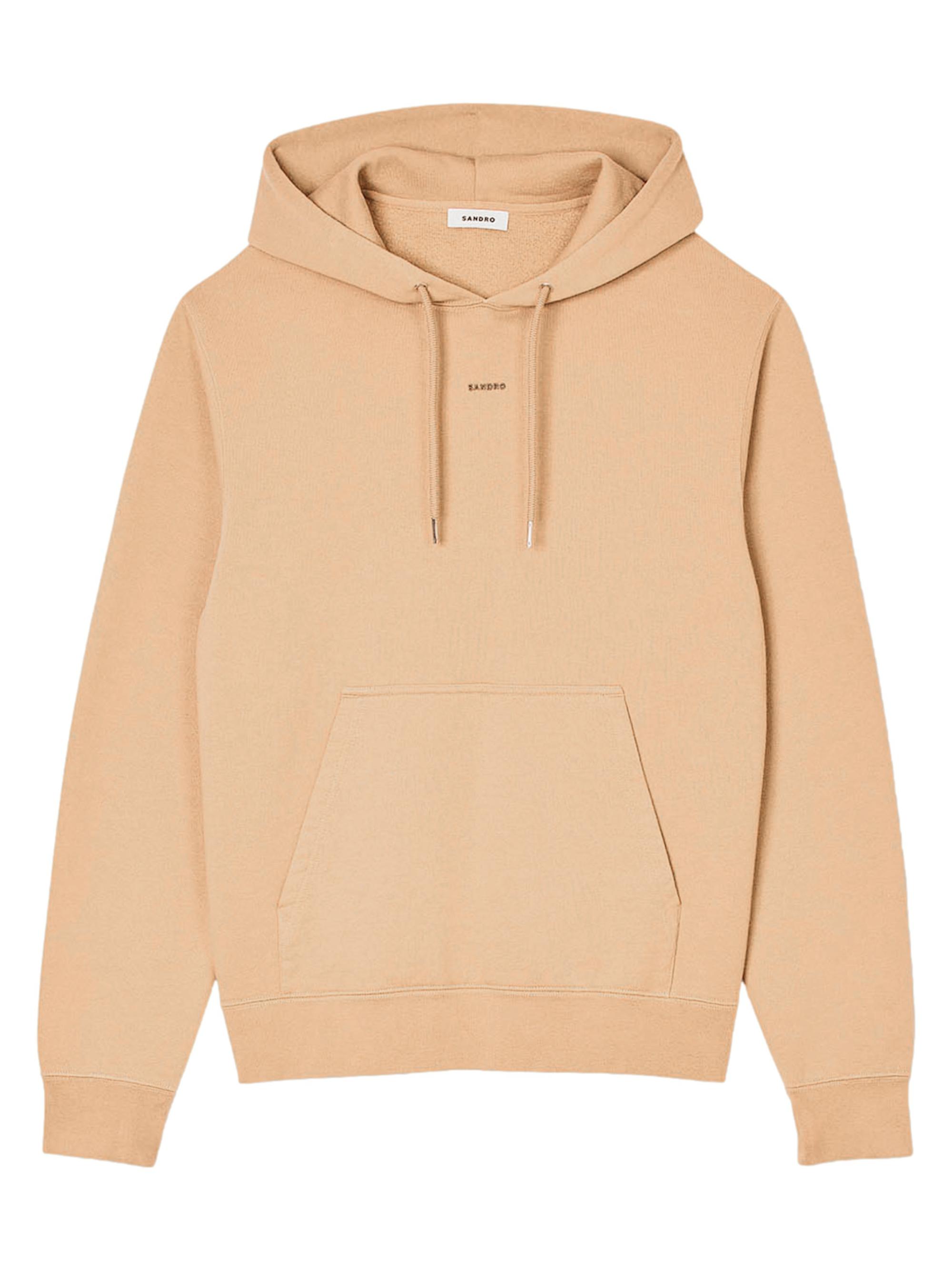 Sandro Men's Embroidered Hoodie - Beige