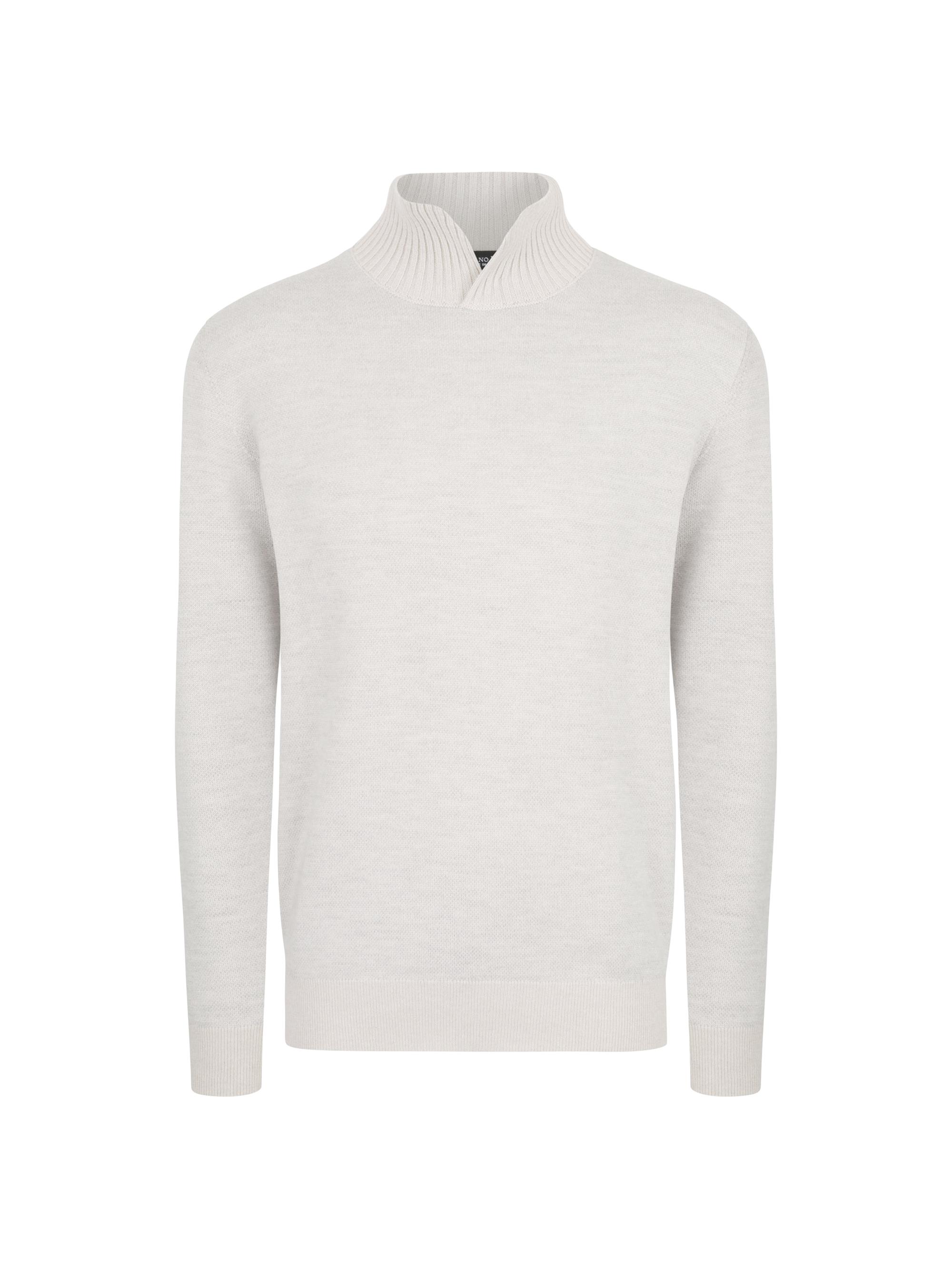 Stefano Ricci Men's Open Collar Mockneck Sweater - White