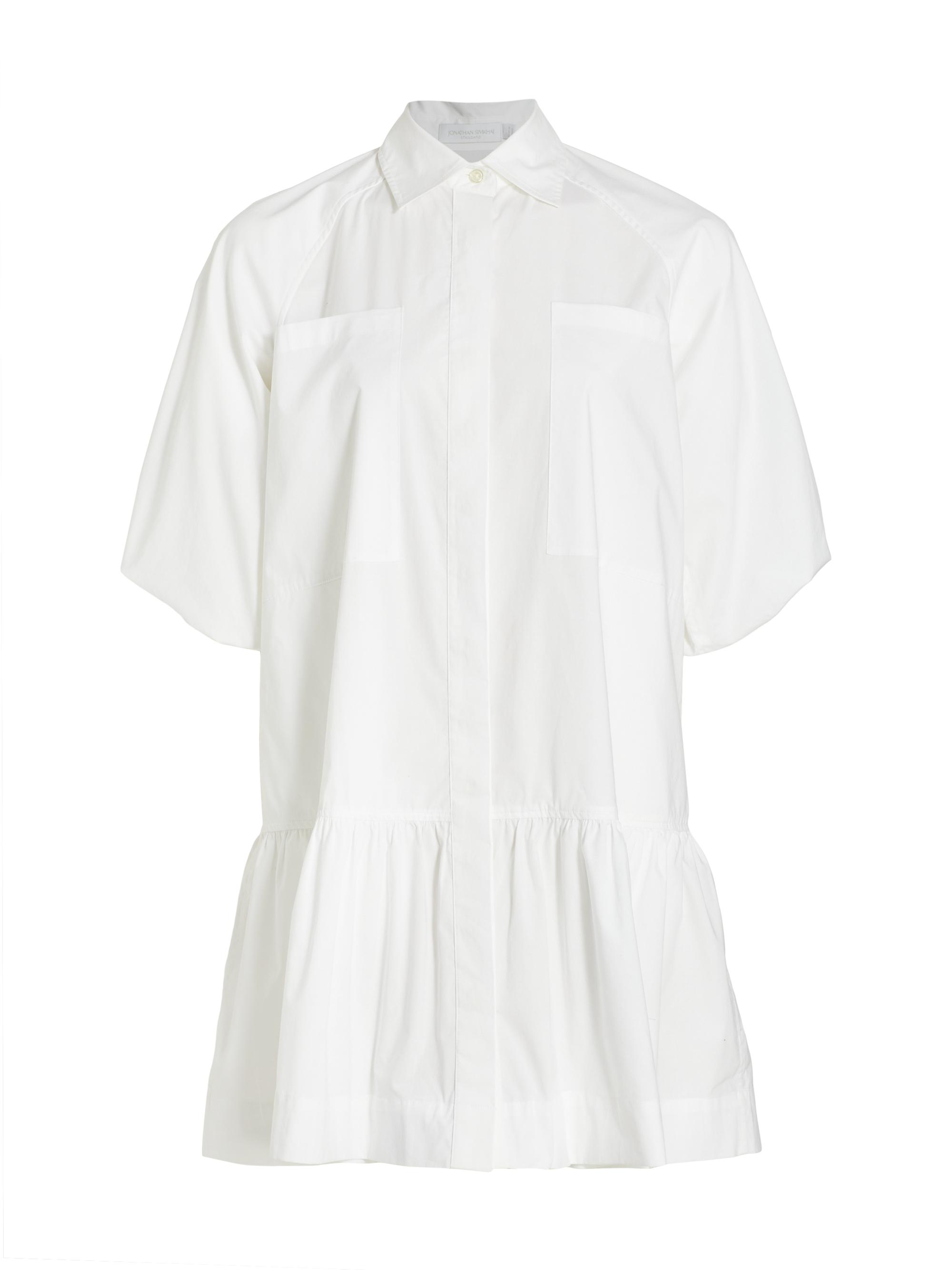 SIMKHAI Women's Crissy Cotton Poplin Shirtdress - White