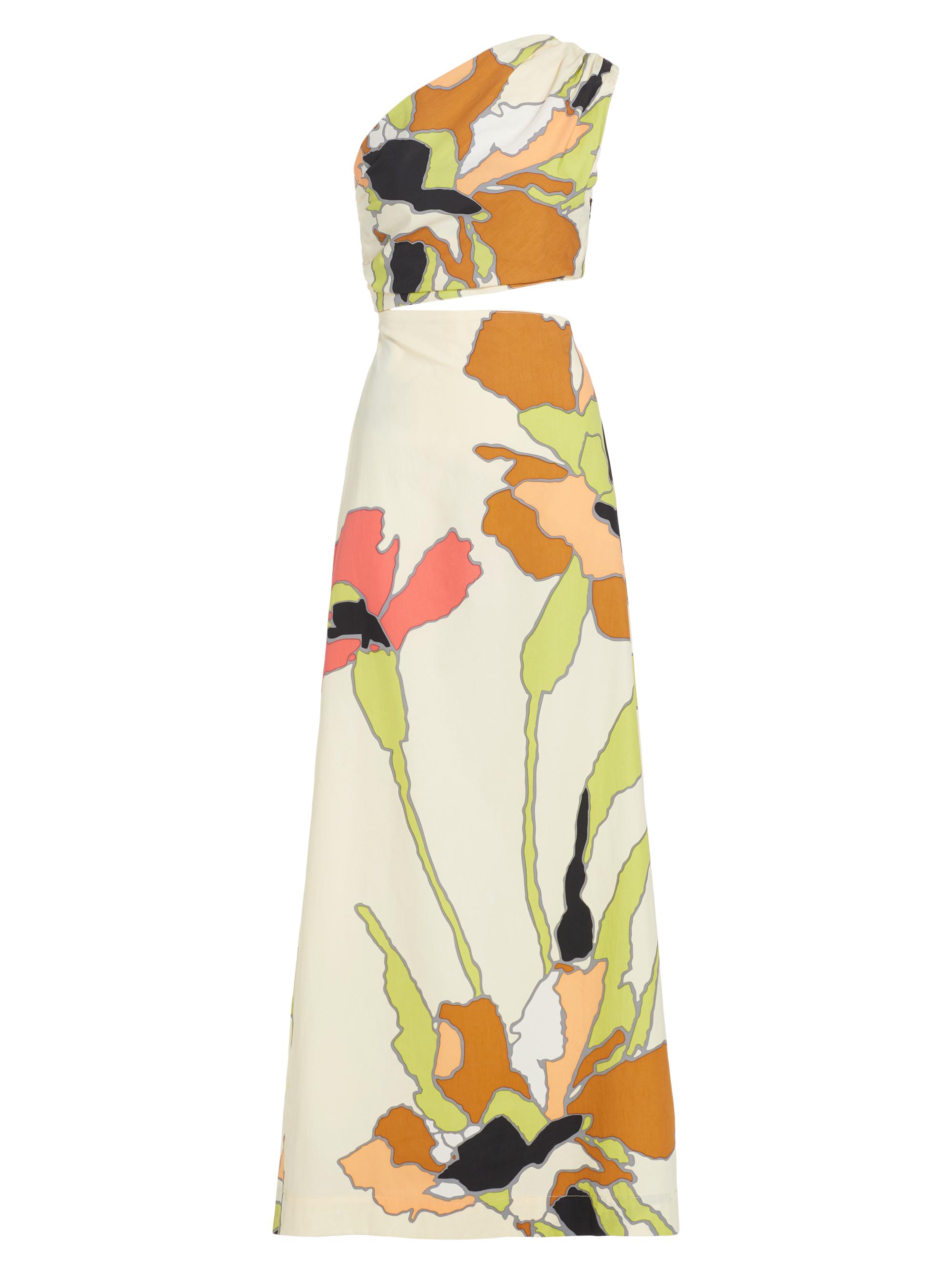 Valentino Garavani floral cut-out midi dress - White