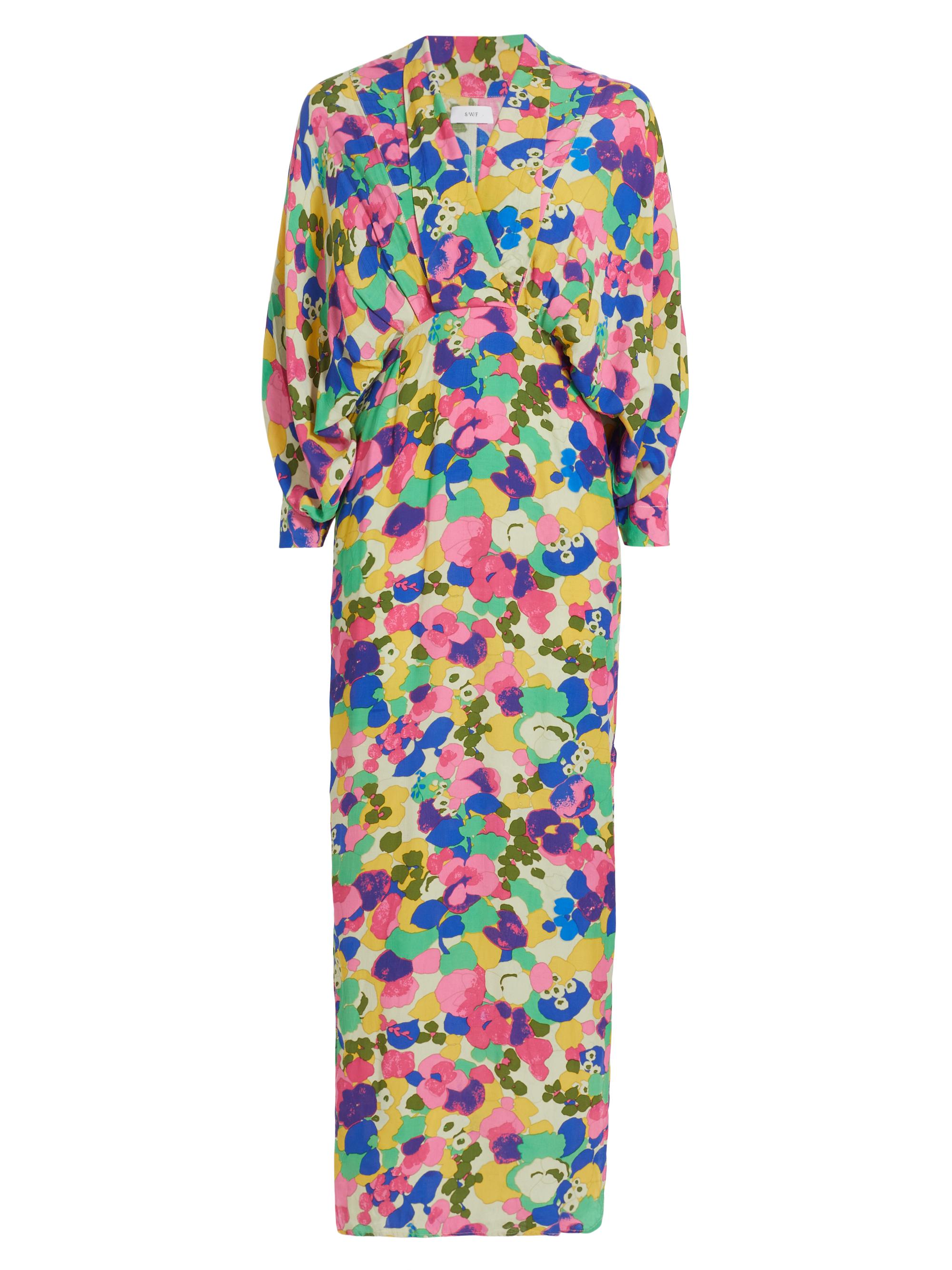 SWF Women's Draped Floral Maxi Dress - Field Trip