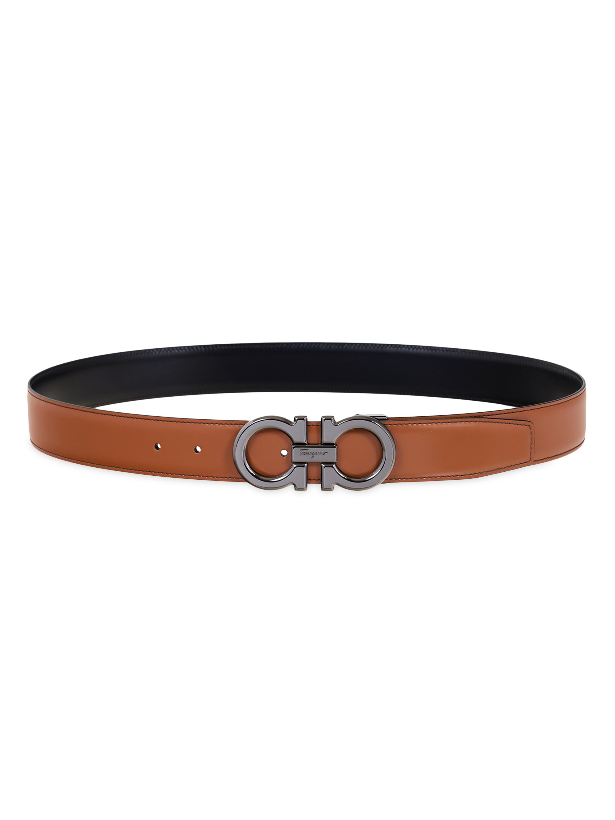 Ferragamo Gancini leather belt - Brown