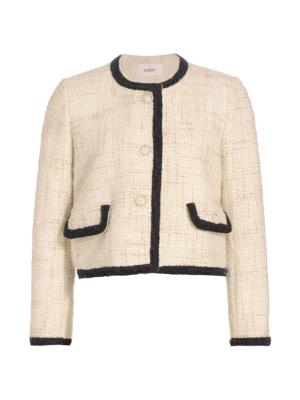 Cotton Blend Tweed Jacket