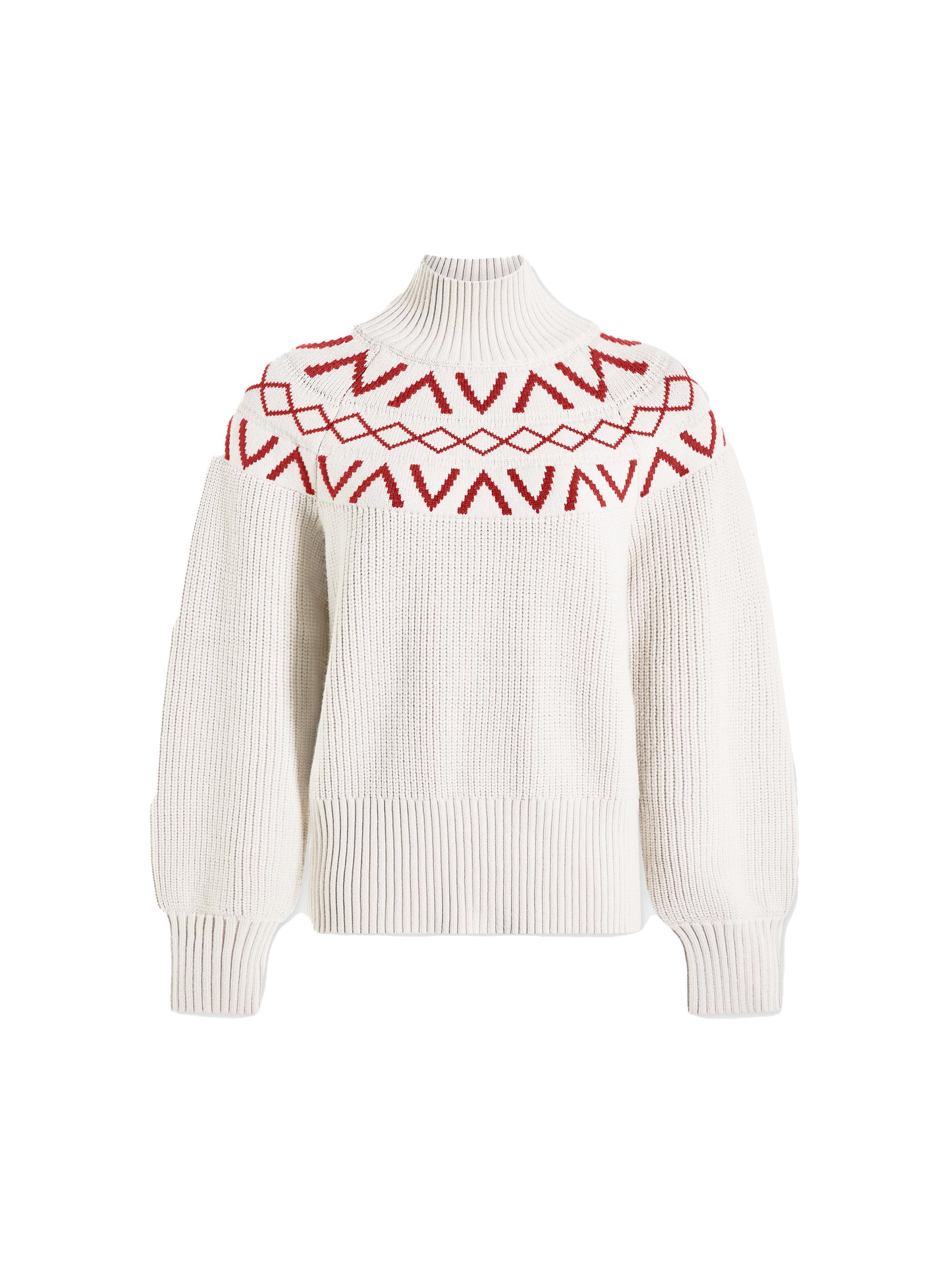 Varley Women's Marcie Fairisle Yoke Knit Sweater - Red Dahlia
