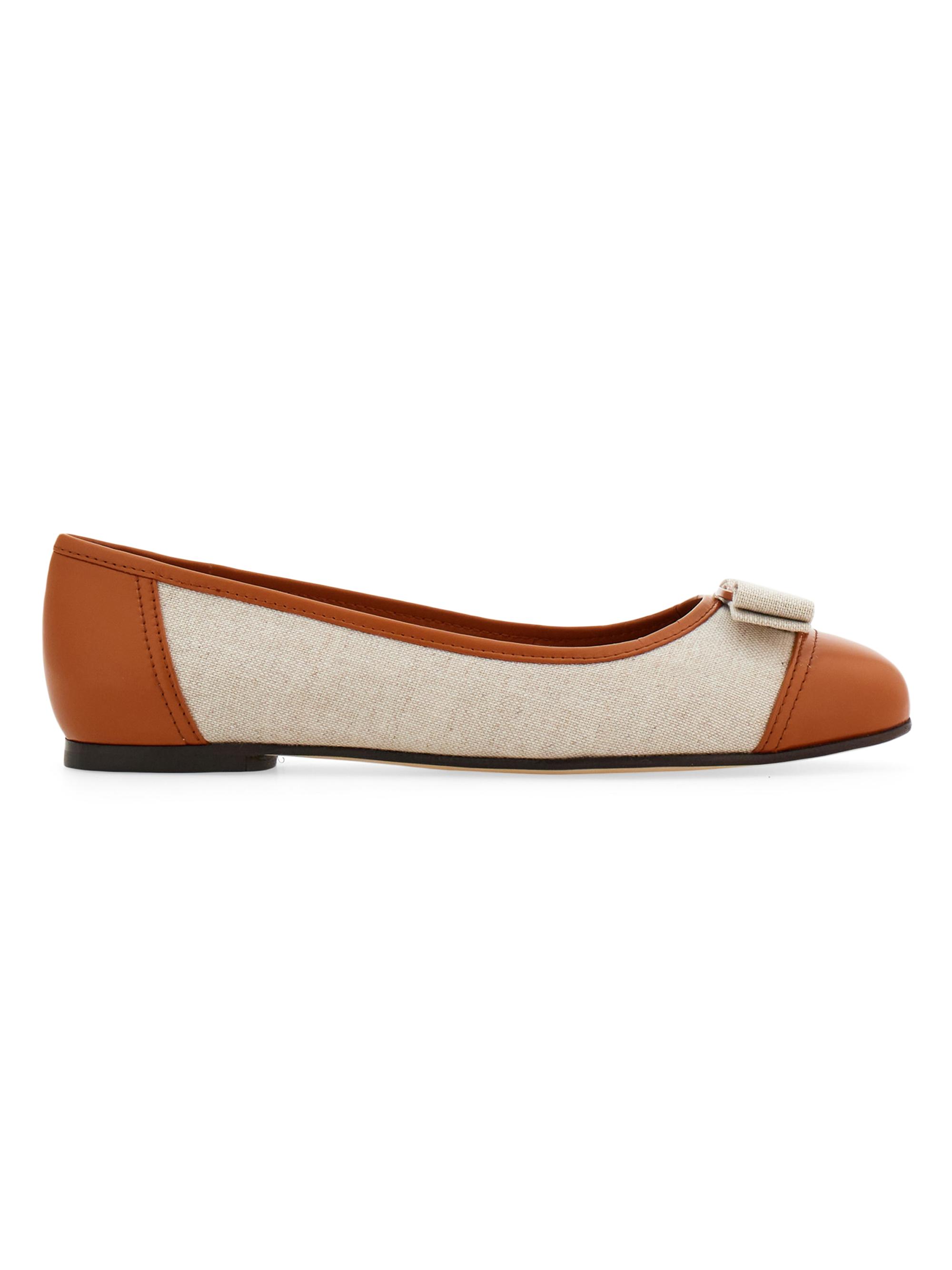 FERRAGAMO Varina Sun Leather Ballet Flats | Saks Fifth Avenue