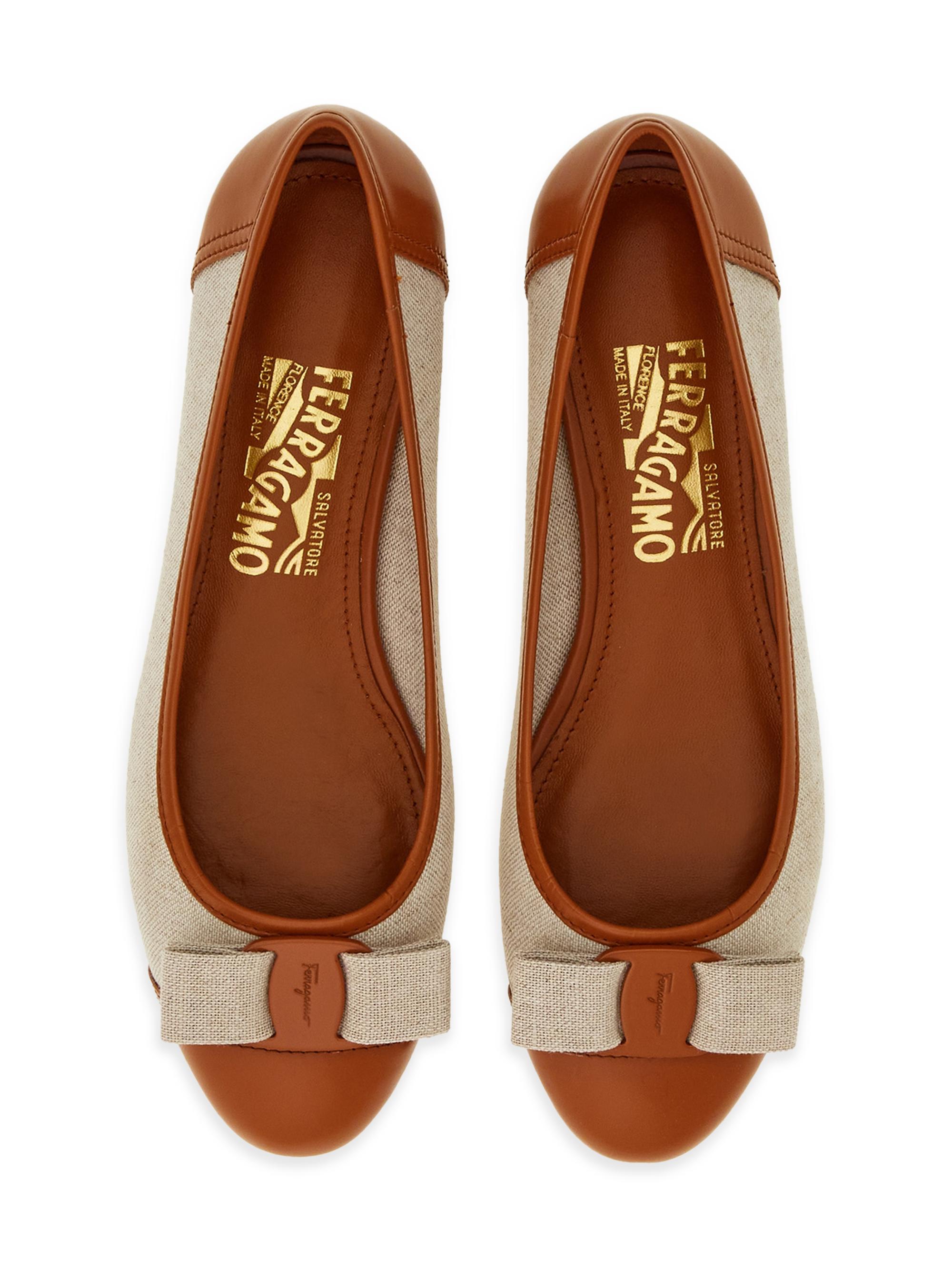 FERRAGAMO Varina Sun Leather Ballet Flats | Saks Fifth Avenue