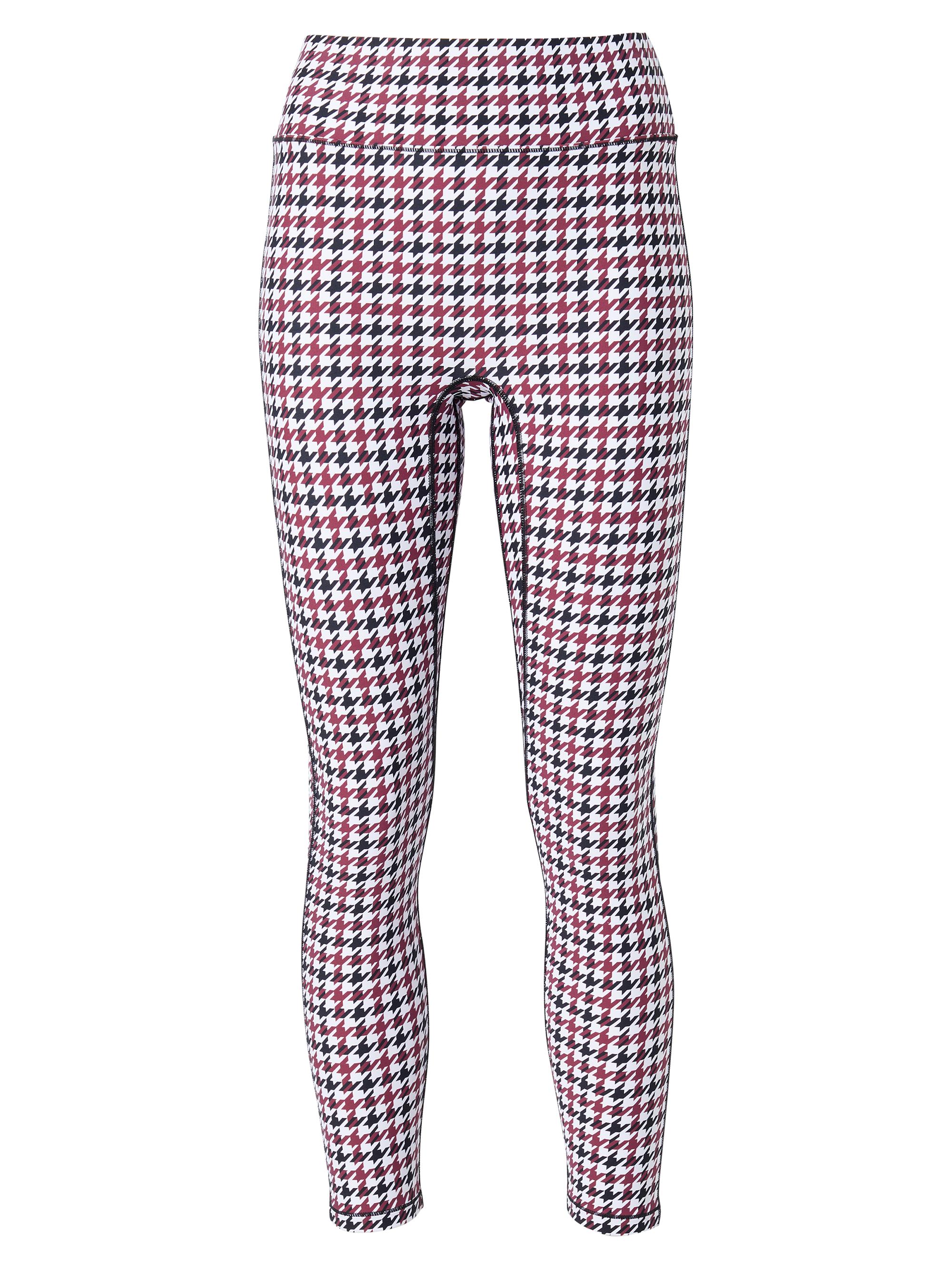 Bandier Women's Center Stage Houndstooth Leggings - Cordovan Houndstooth