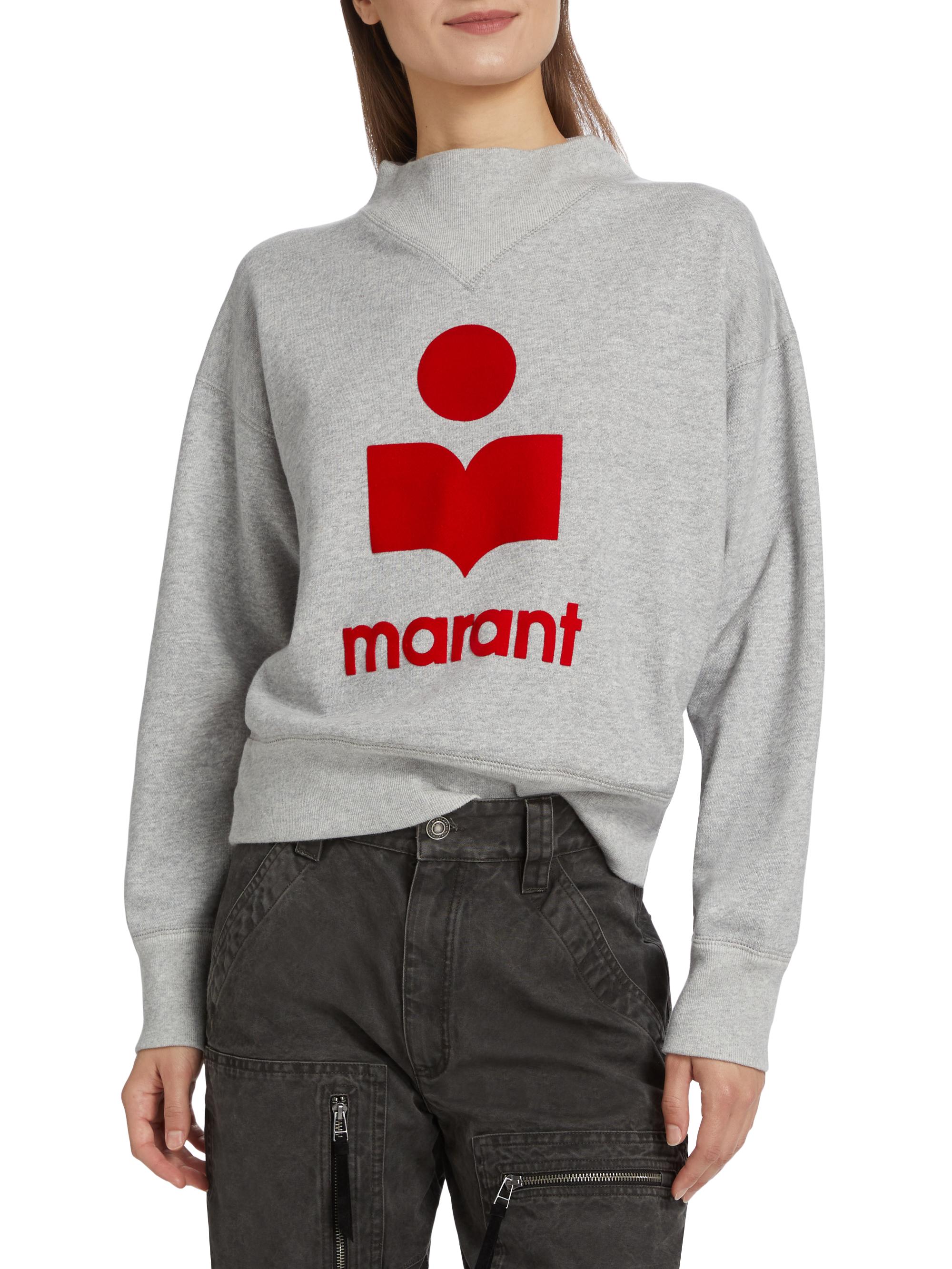 Isabel Marant Étoile Moby Logo Cotton-Blend Sweatshirt Saks Fifth
