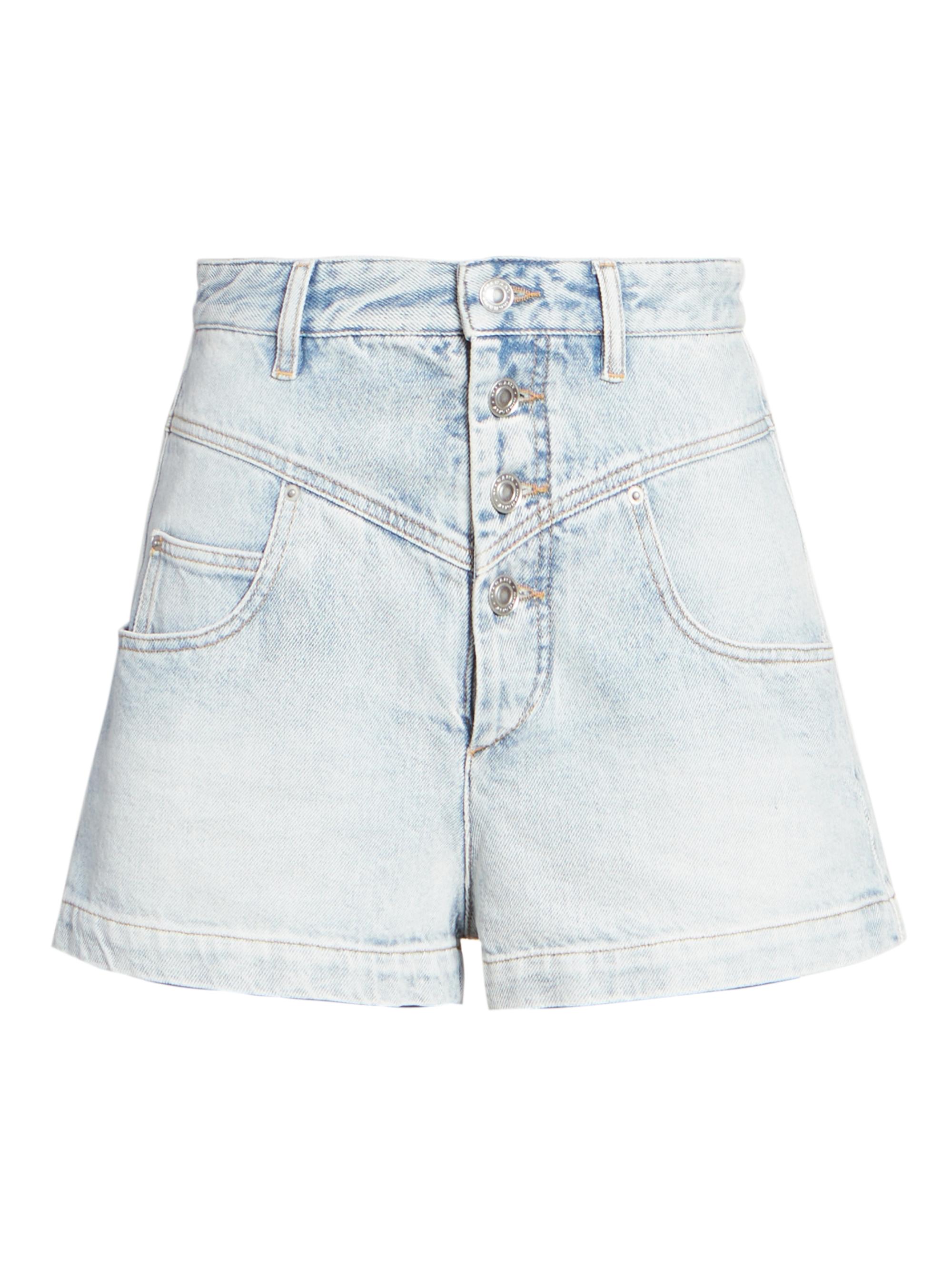 Isabel Marant Étoile Women's Jovany Denim Shorts - Light Blue