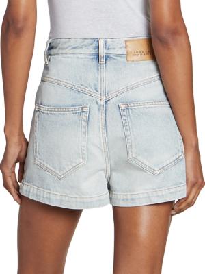 Isabel Marant patterned high-waisted shorts - Purple