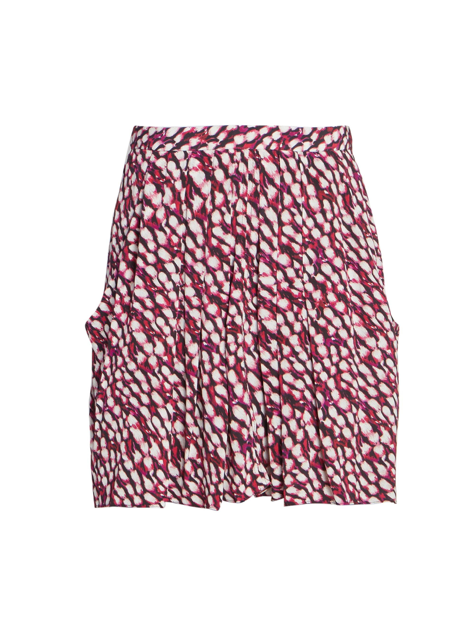 Isabel Marant Étoile Women's Violaine Abstract-Print Pleated Miniskirt - Raspberry